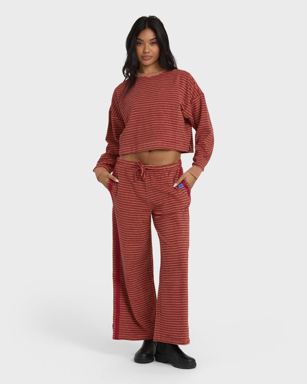 Billabong Date Palm Terry Pants - Rose Brown
