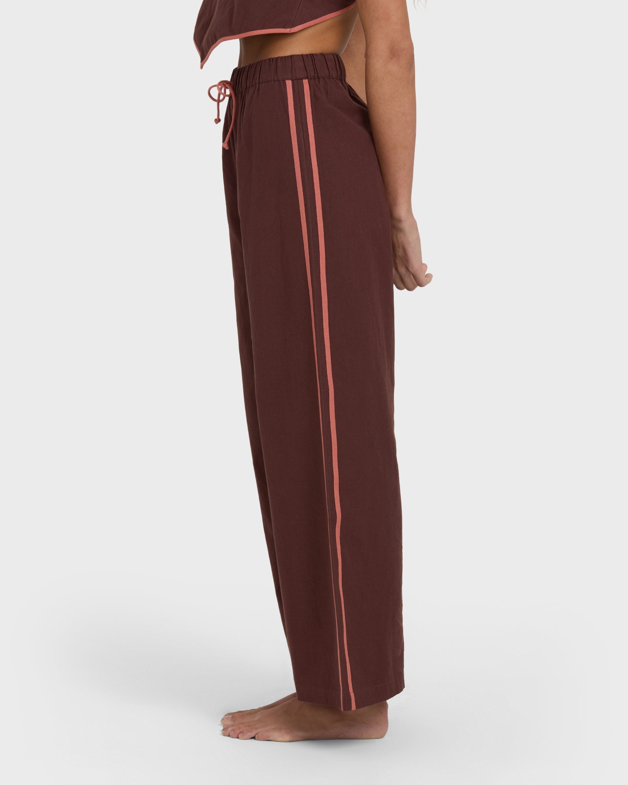 Billabong Double Take Elastic Waist Pants - Teak