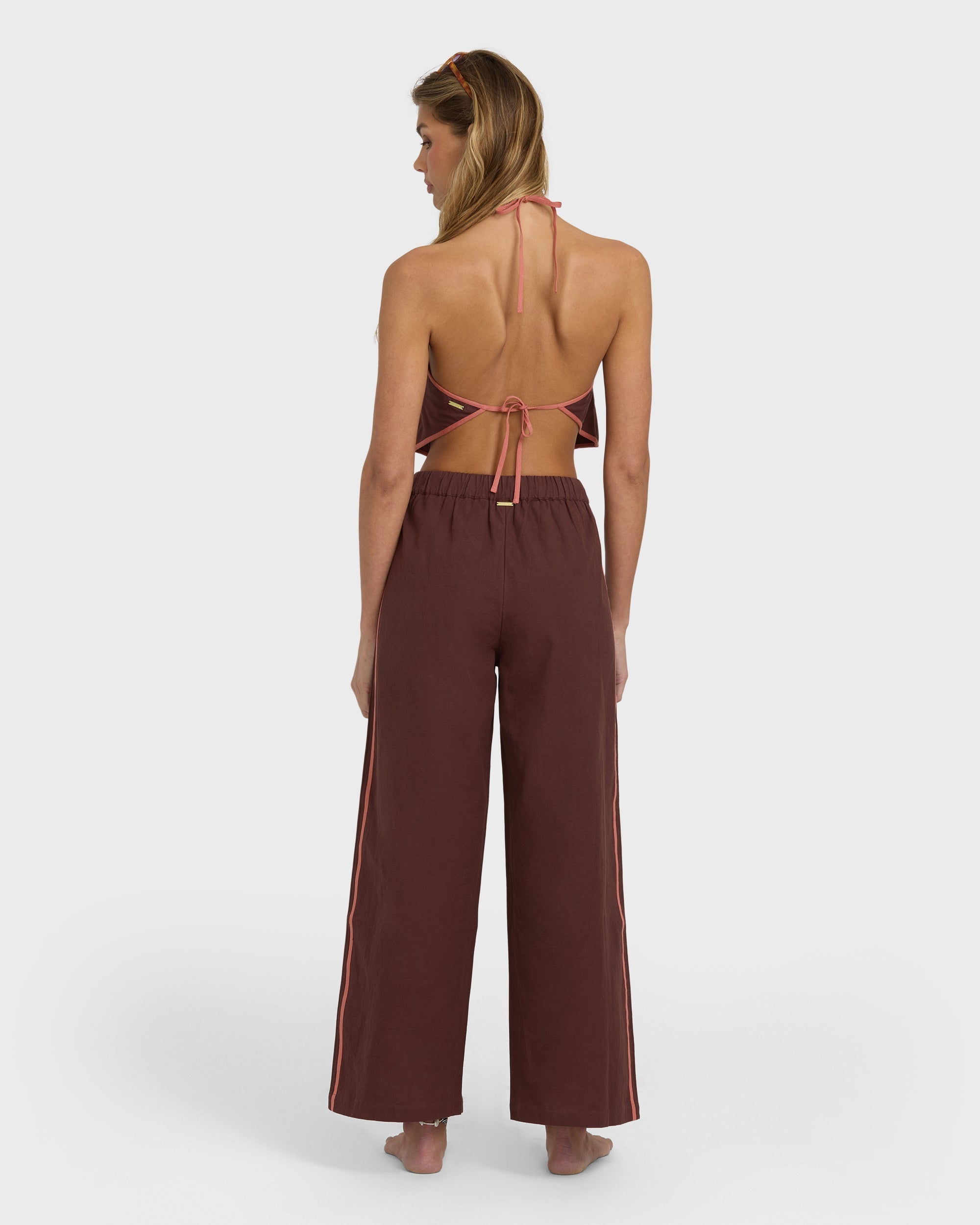 Billabong Double Take Elastic Waist Pants - Teak