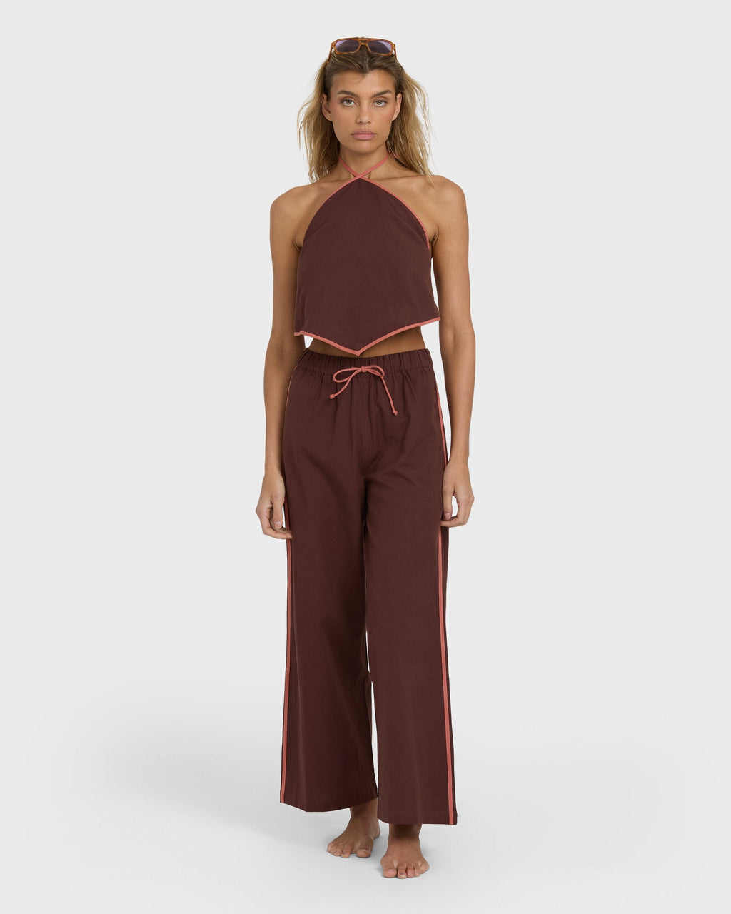 Billabong Double Take Elastic Waist Pants - Teak