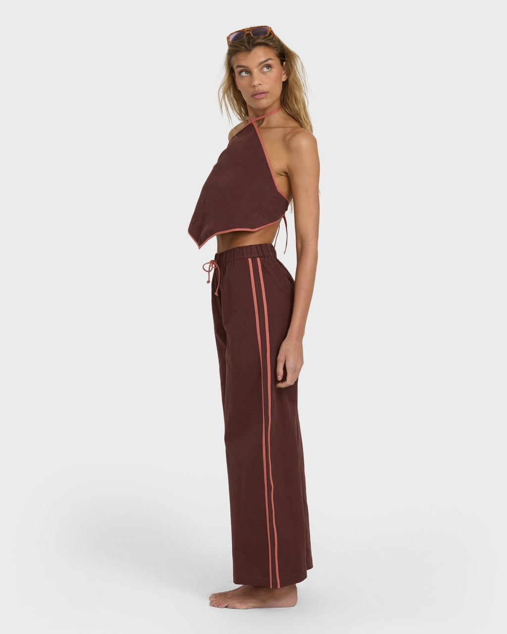 Billabong Double Take Elastic Waist Pants - Teak