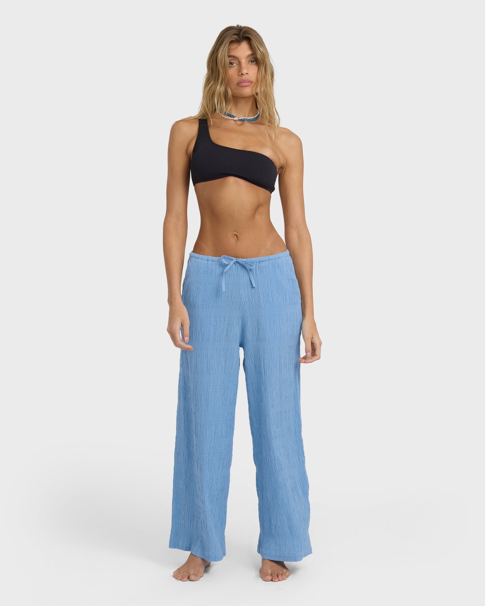 Billabong Laura Elastic Waist Pants - Blue Drift