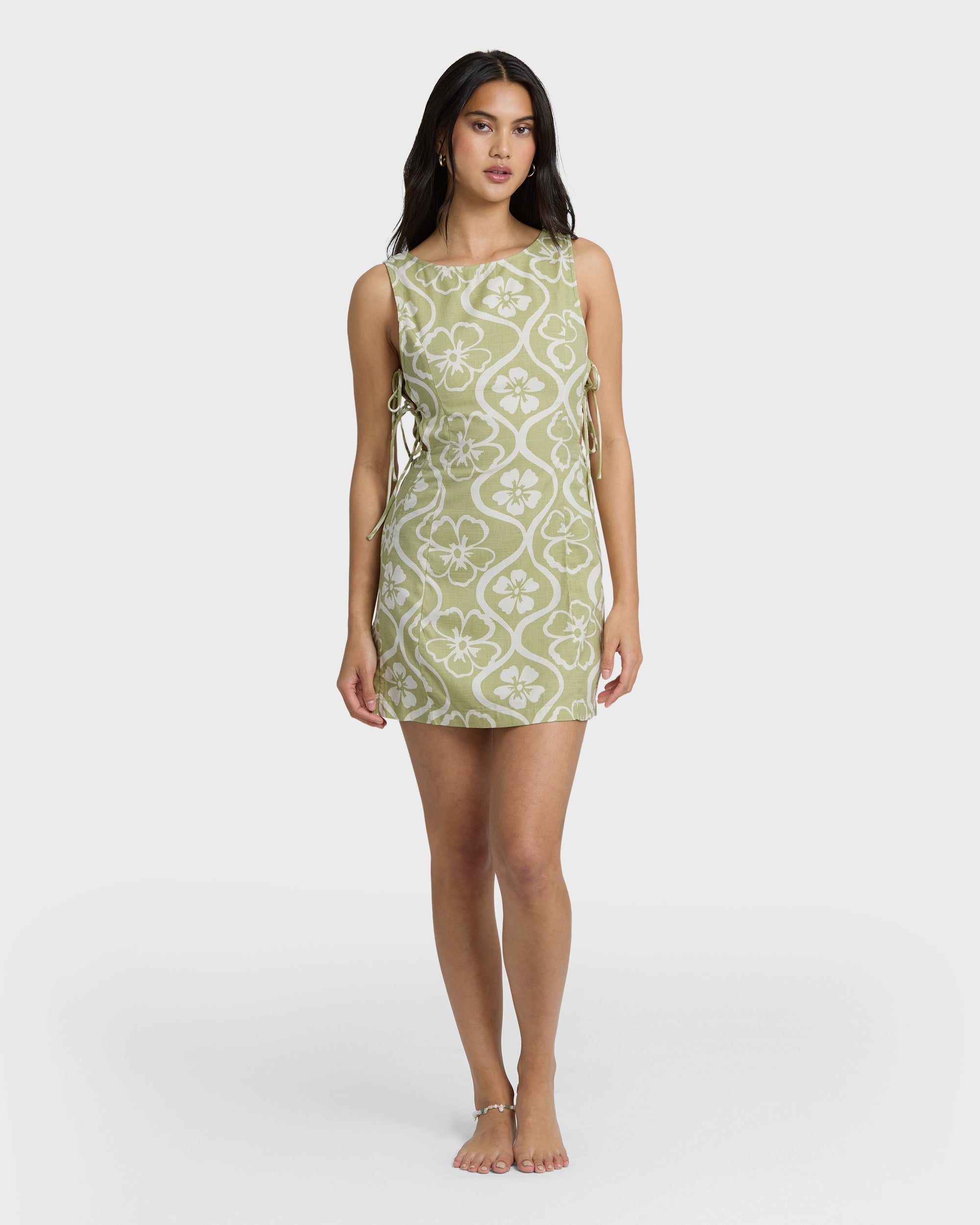 Billabong Floral Trippin Mini Dress - Cactus