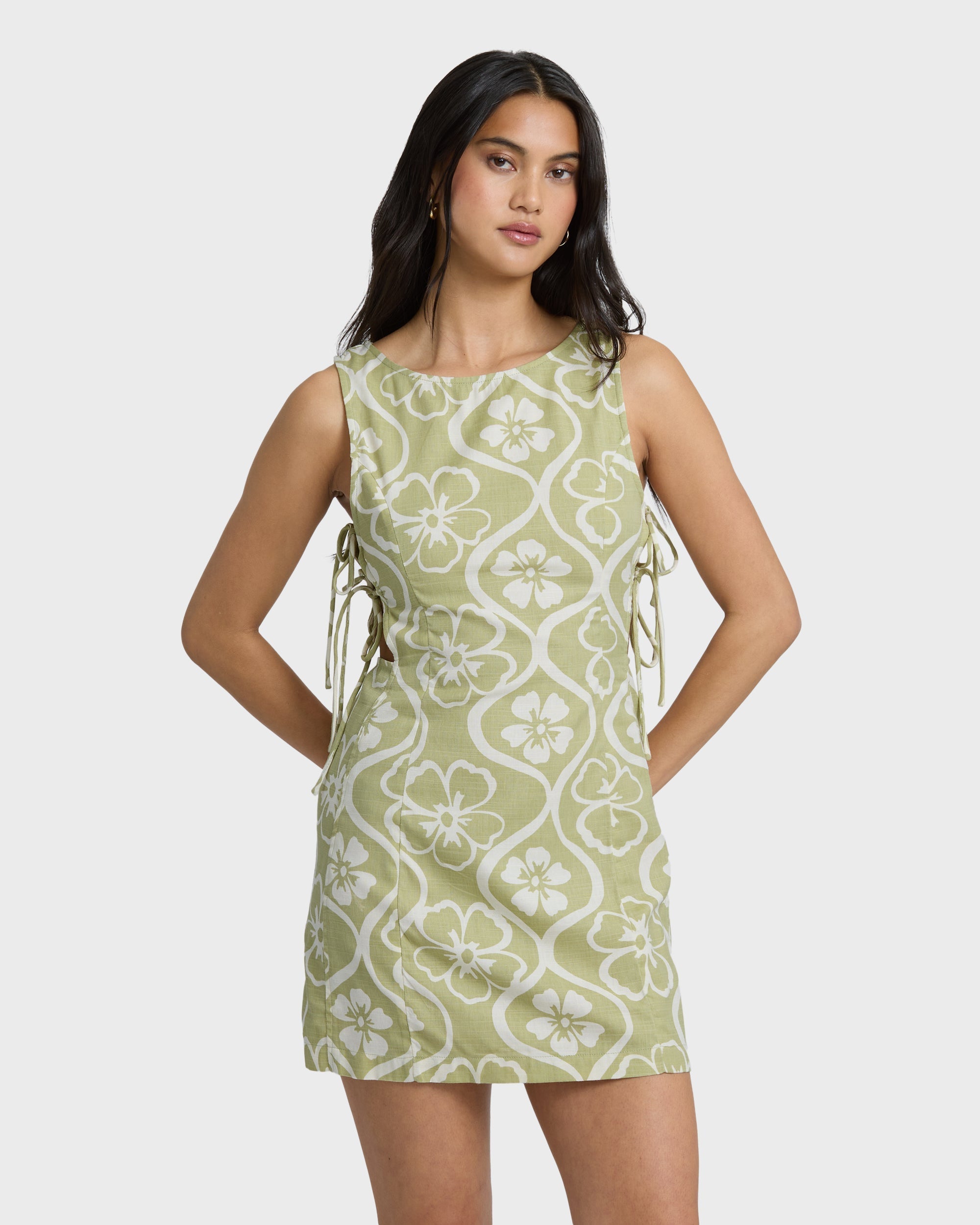 Billabong Floral Trippin Mini Dress - Cactus