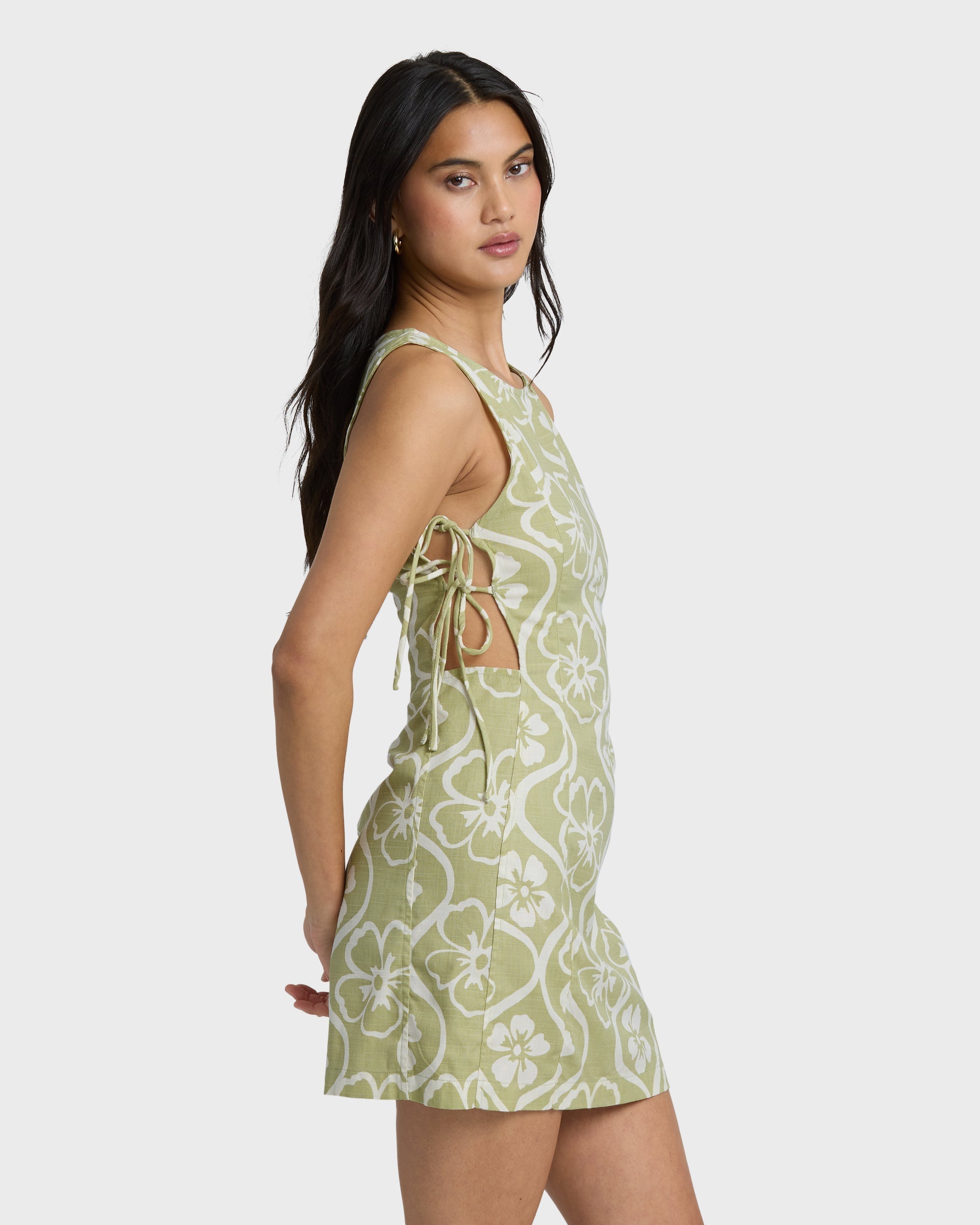 Billabong Floral Trippin Mini Dress - Cactus