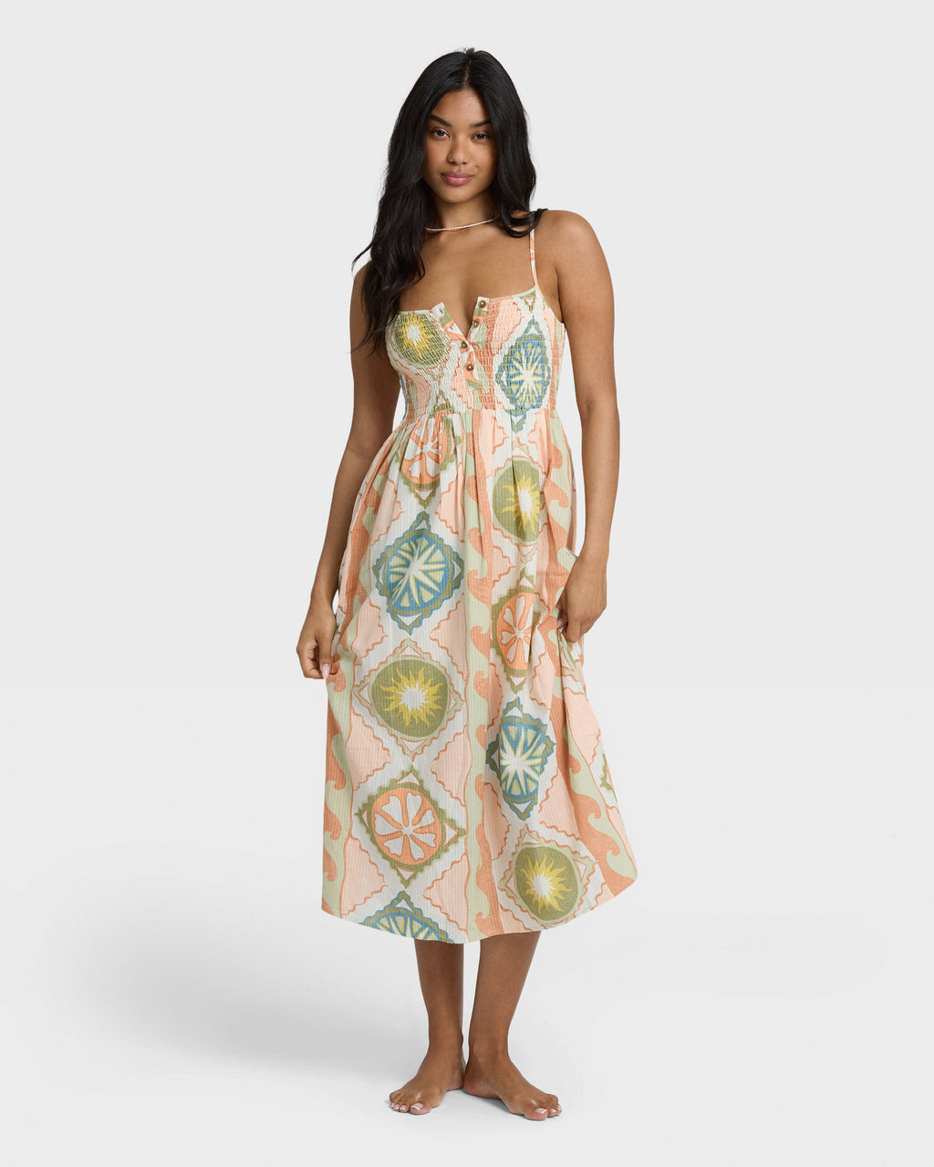 Billabong Fever Dream Midi Dress - White Cap