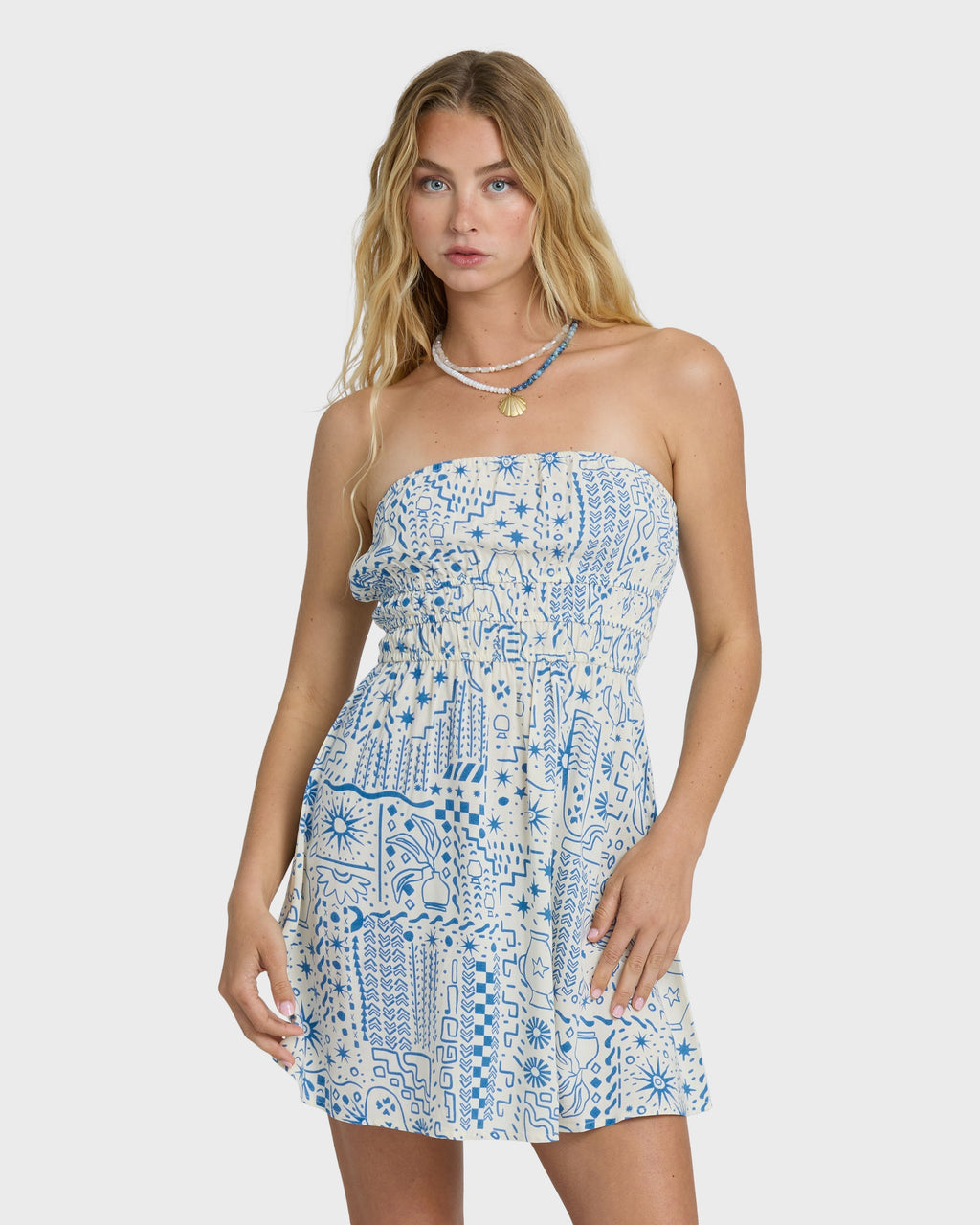 Billabong In The Sky Mini Dress - White Cap