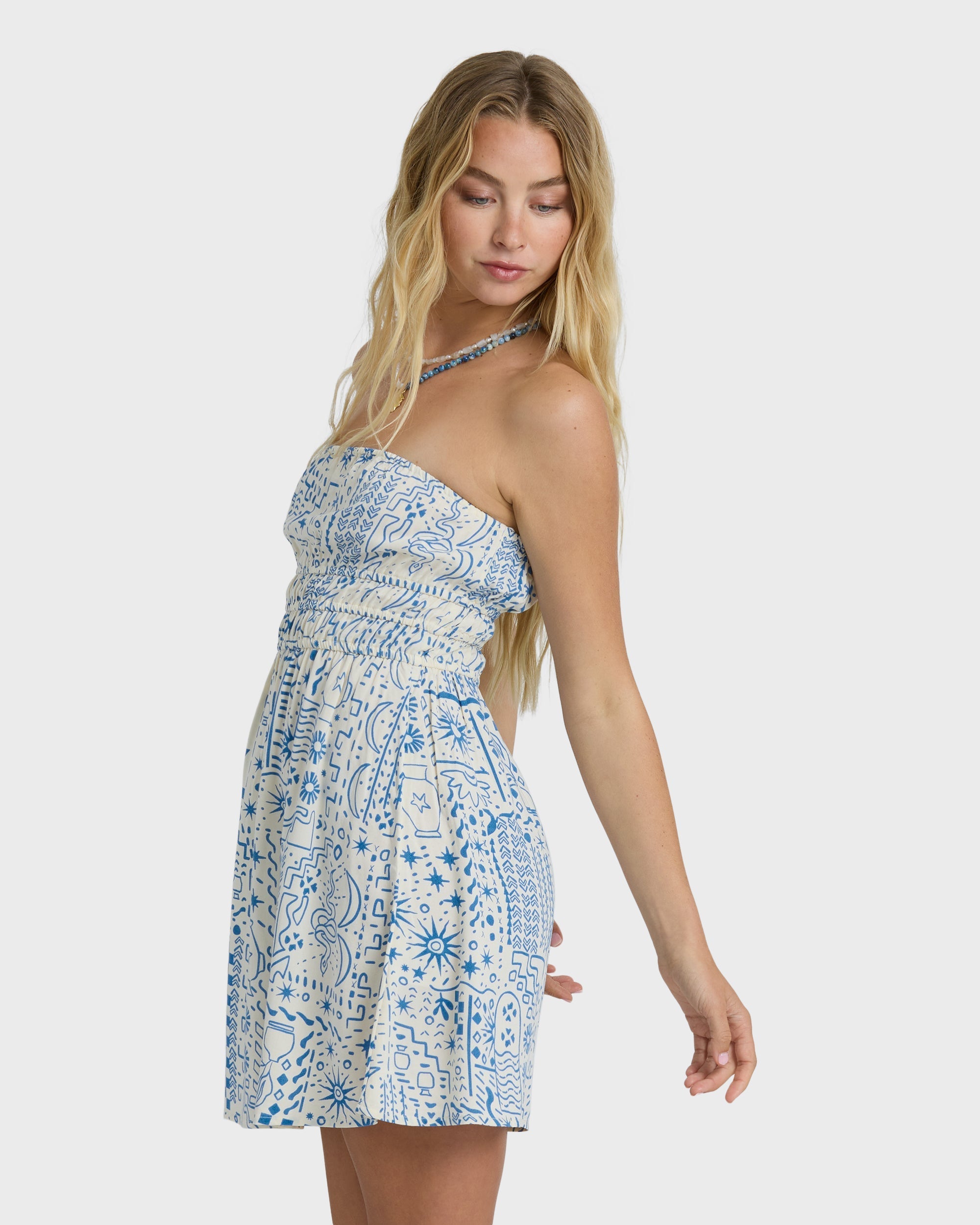 Billabong In The Sky Mini Dress - White Cap