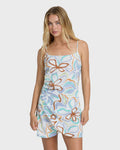 Billabong By Your Side Mini Dress - White Multi