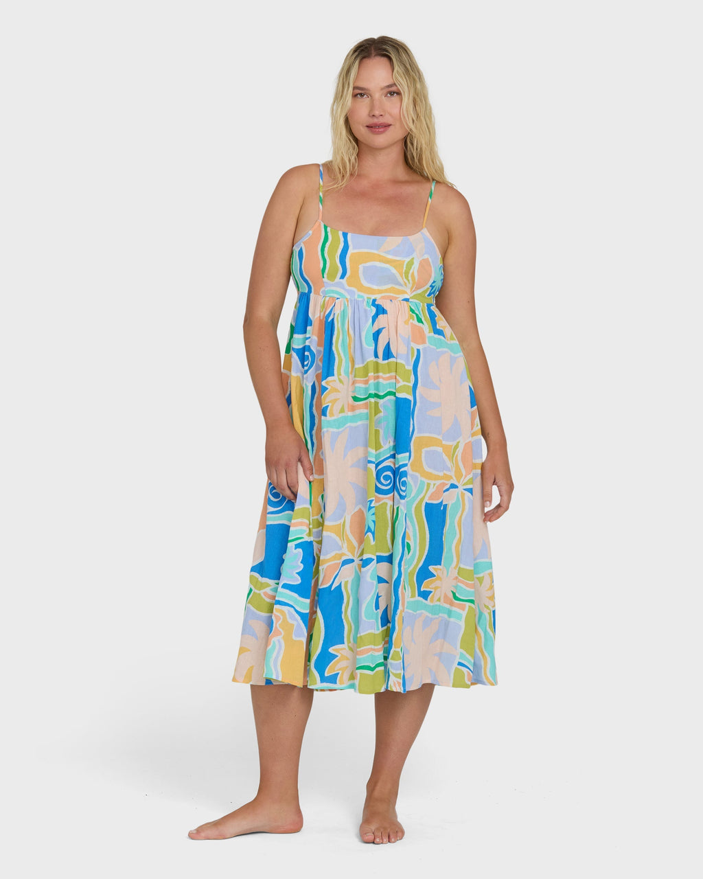 Billabong Island Life Midi Dress - Blue Multi