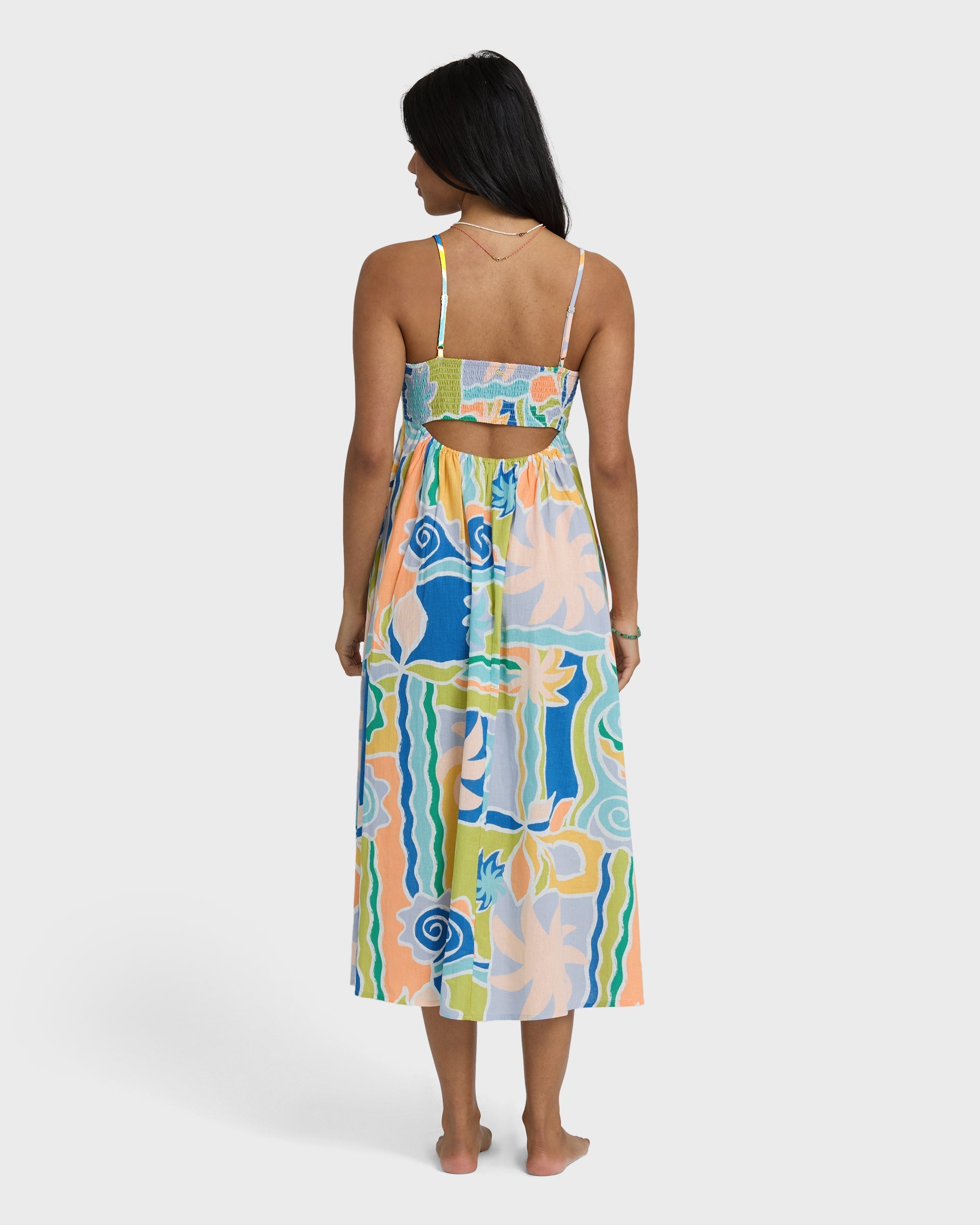 Billabong Island Life Midi Dress - Blue Multi