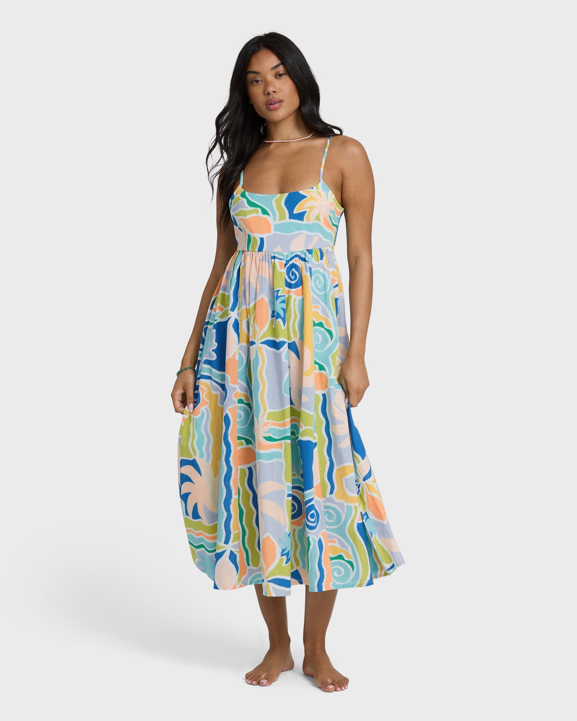 Billabong Island Life Midi Dress - Blue Multi