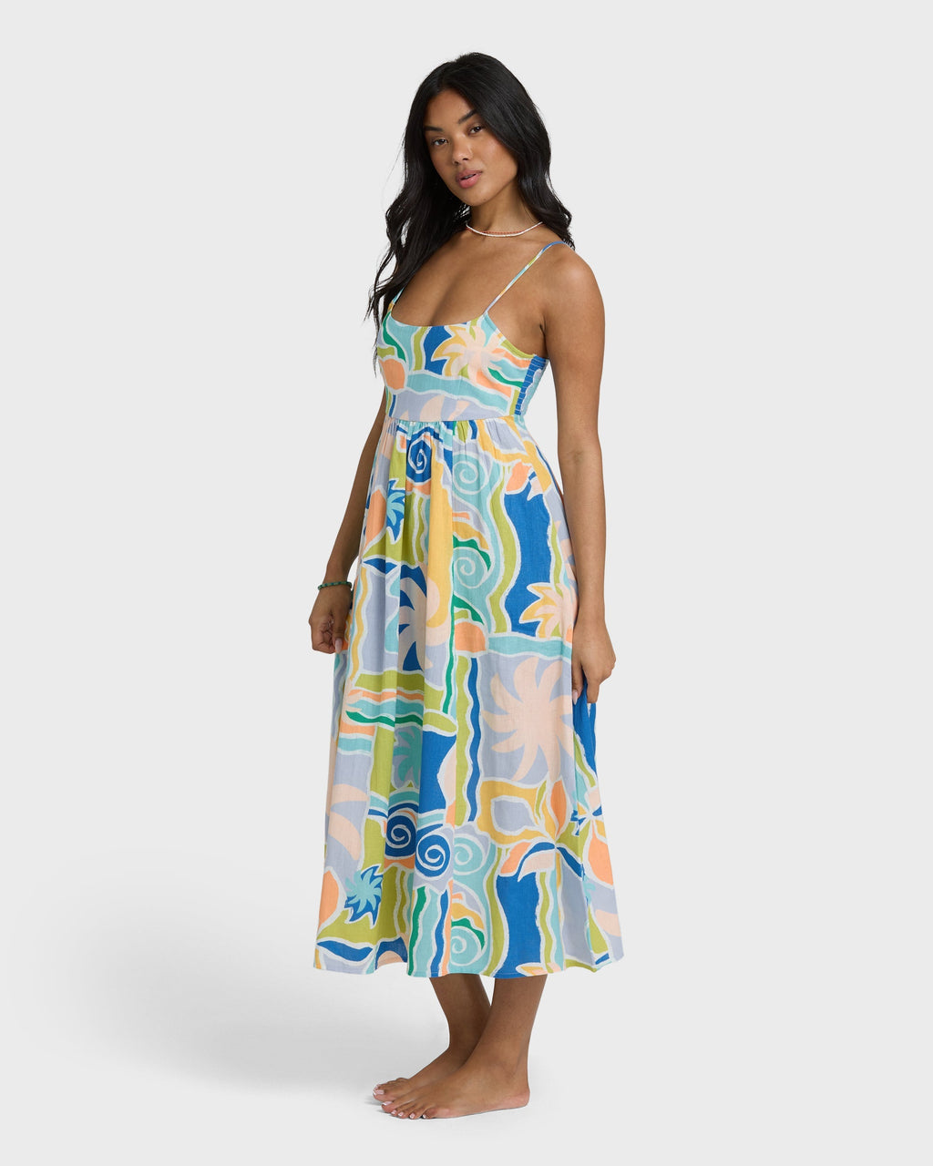 Billabong Island Life Midi Dress - Blue Multi