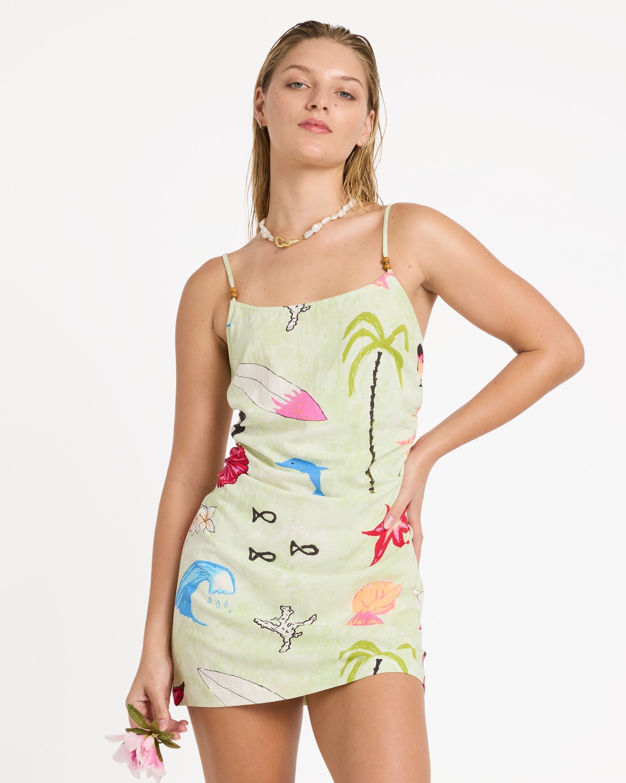Billabong Lottie Hall Woven Dress - Sunny Lime