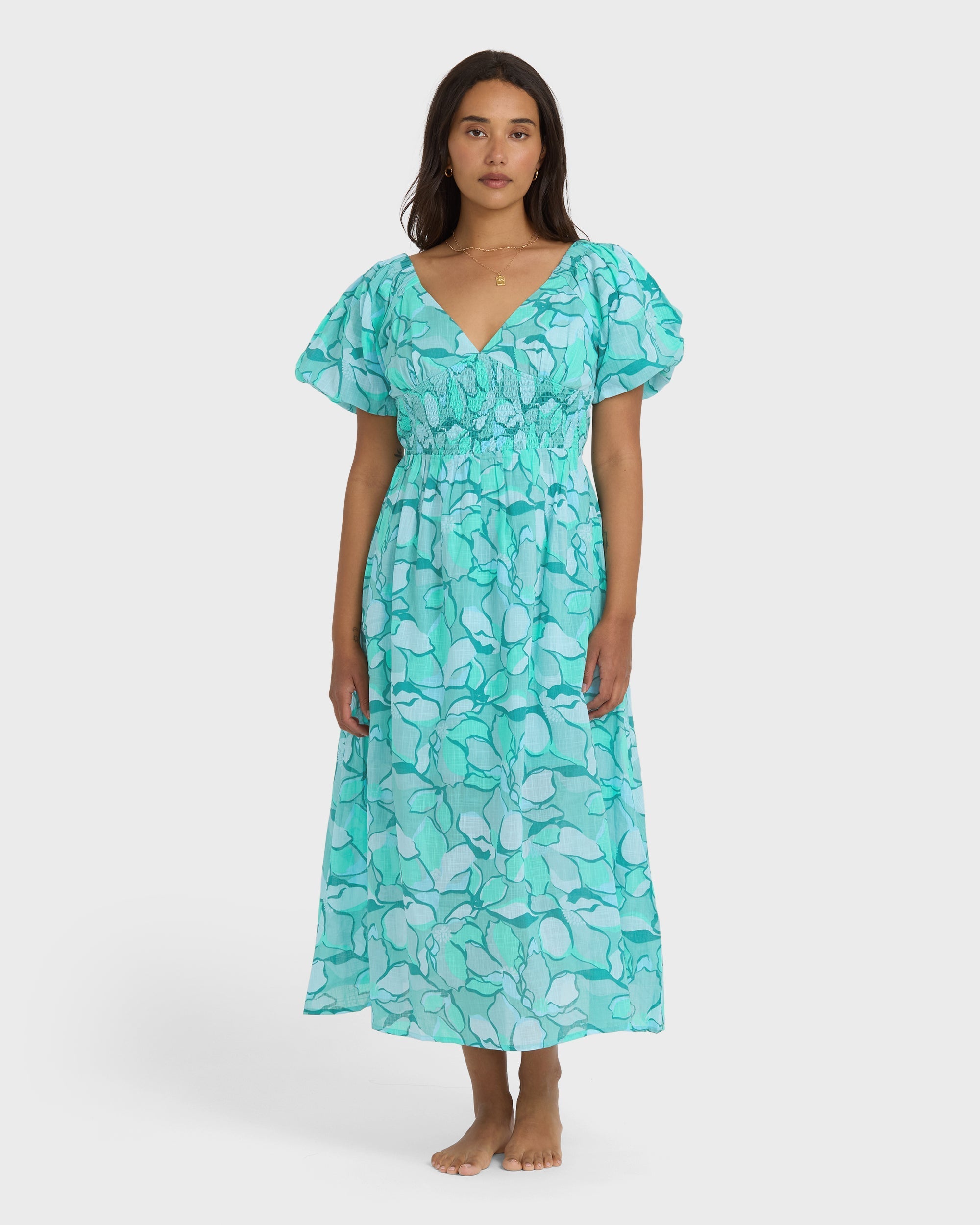 Billabong Go Coastal Midi Dress - Blue Bird