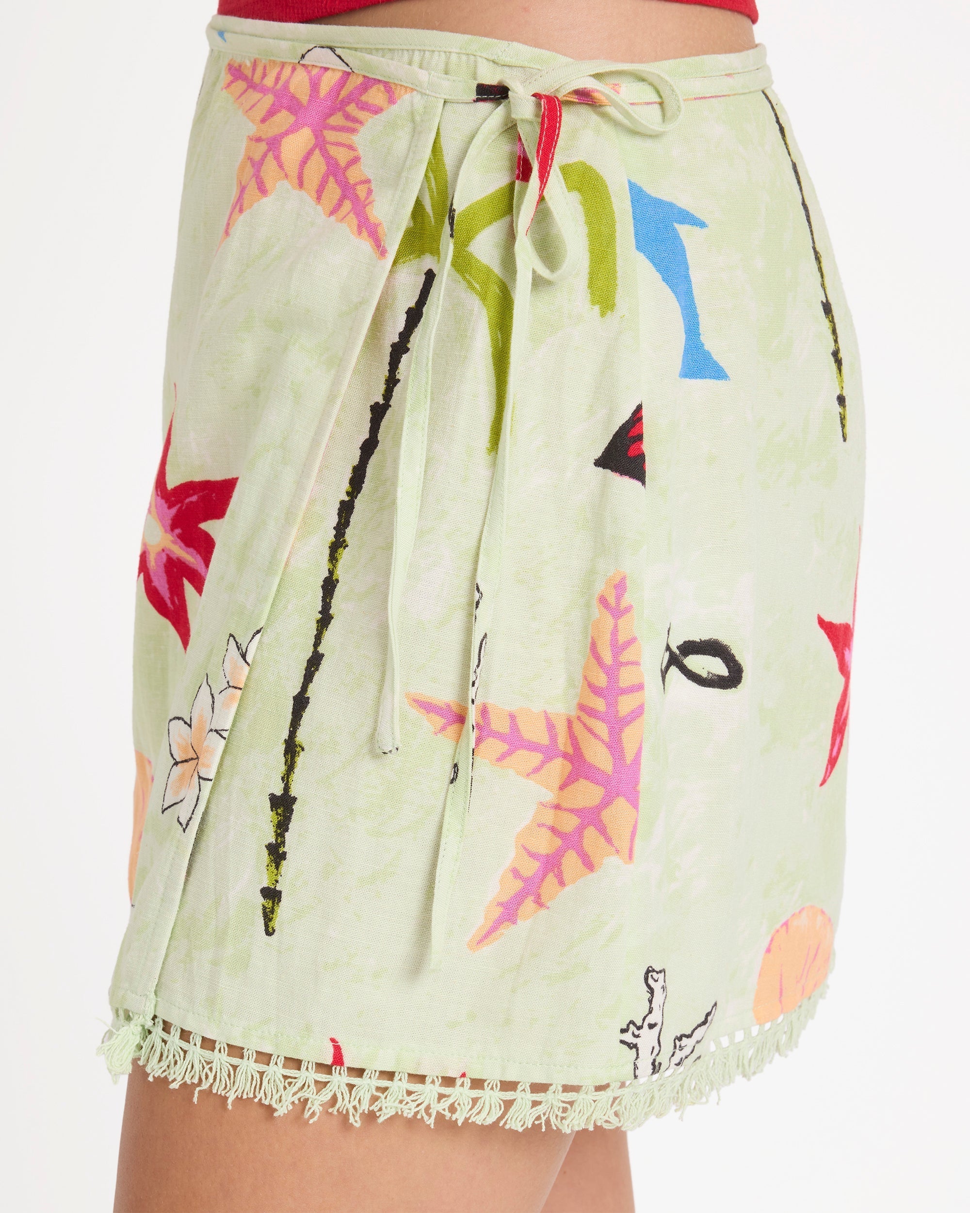 Billabong Lottie Hall Woven Mini Skirt - Sunny Lime