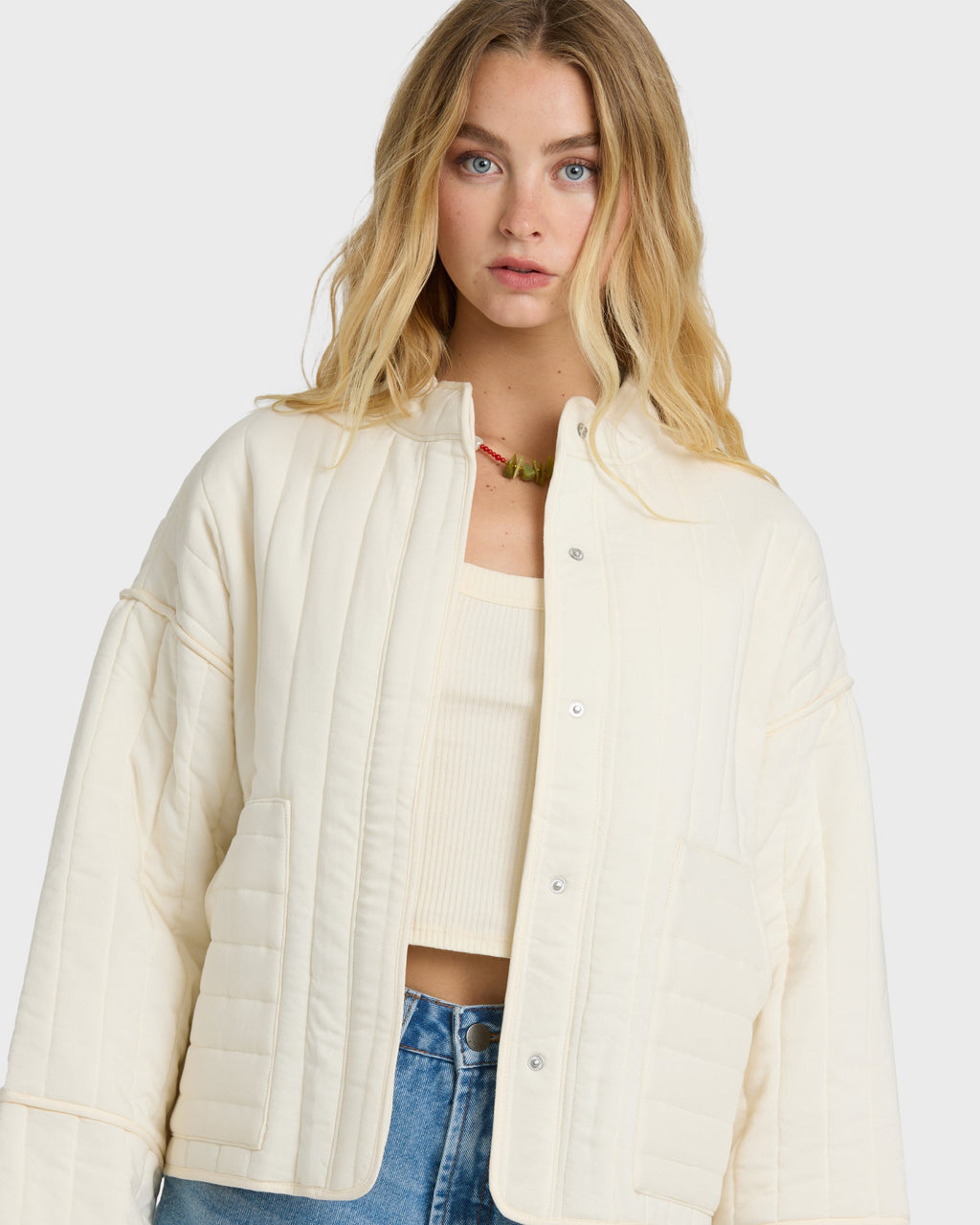 Billabong Folk Story 2 Quilted Jacket - White Cap