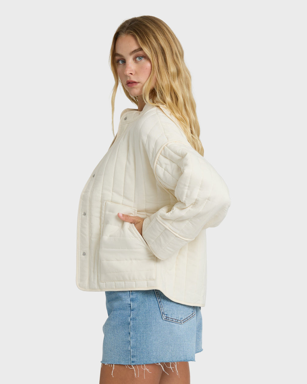 Billabong Folk Story 2 Quilted Jacket - White Cap