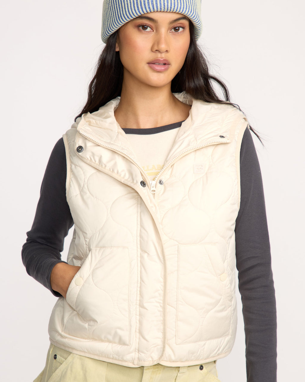Billabong A/Div Cliffs Quilted Lightweight Vest - Whitecap