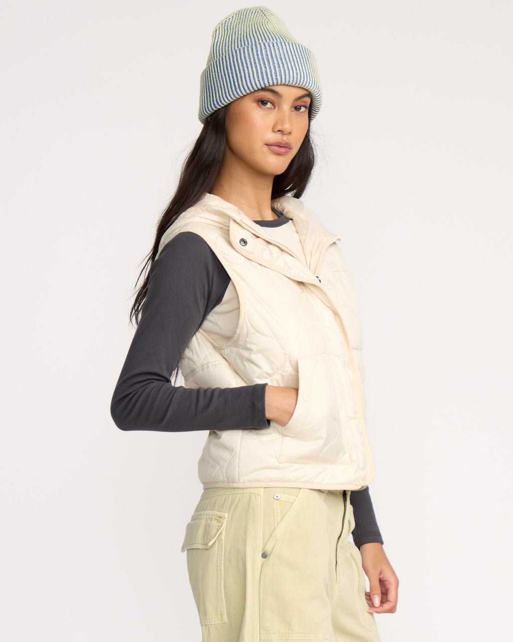 Billabong A/Div Cliffs Quilted Lightweight Vest - Whitecap