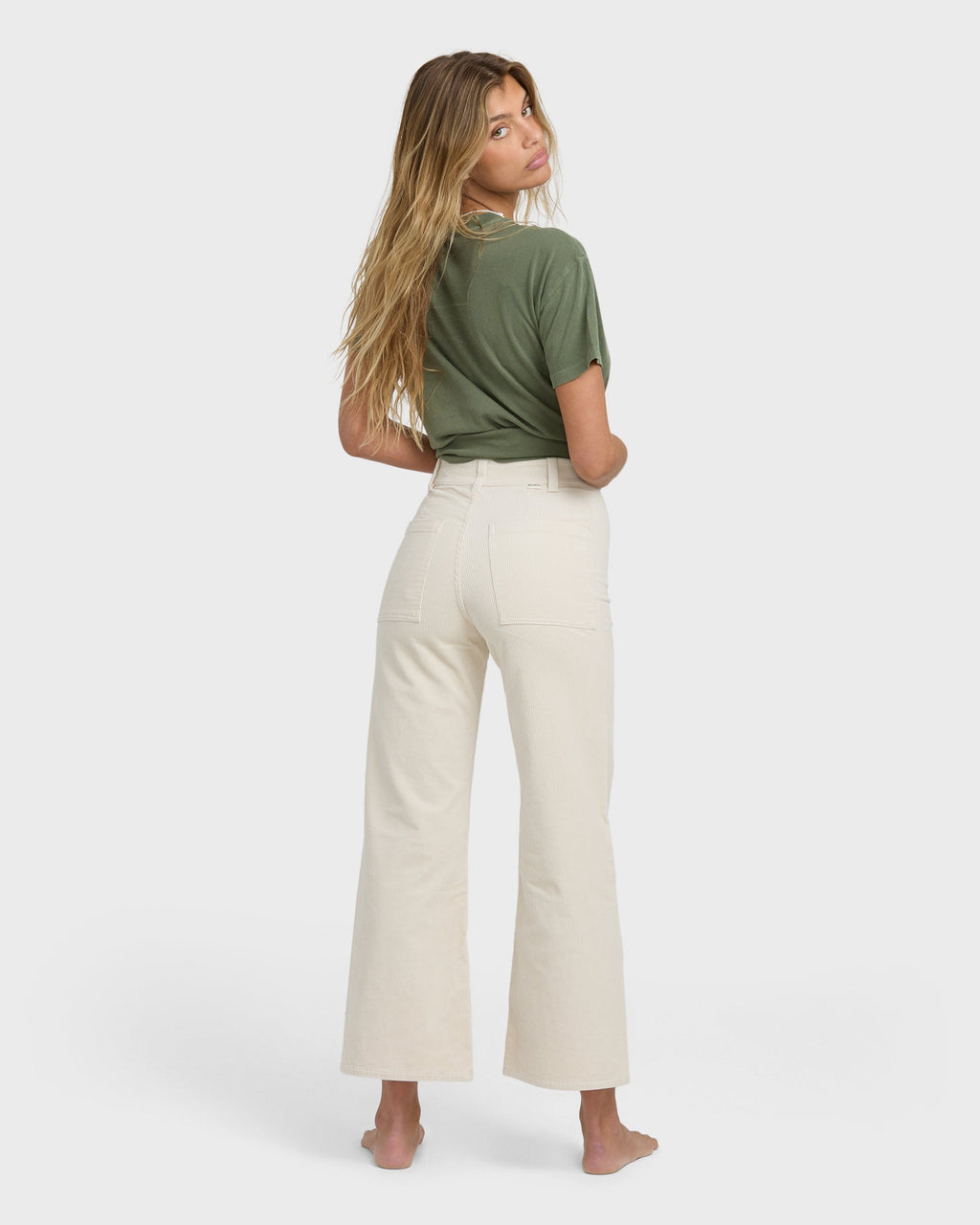Billabong Free Fall High-Waist Cord Pants - Whitecap