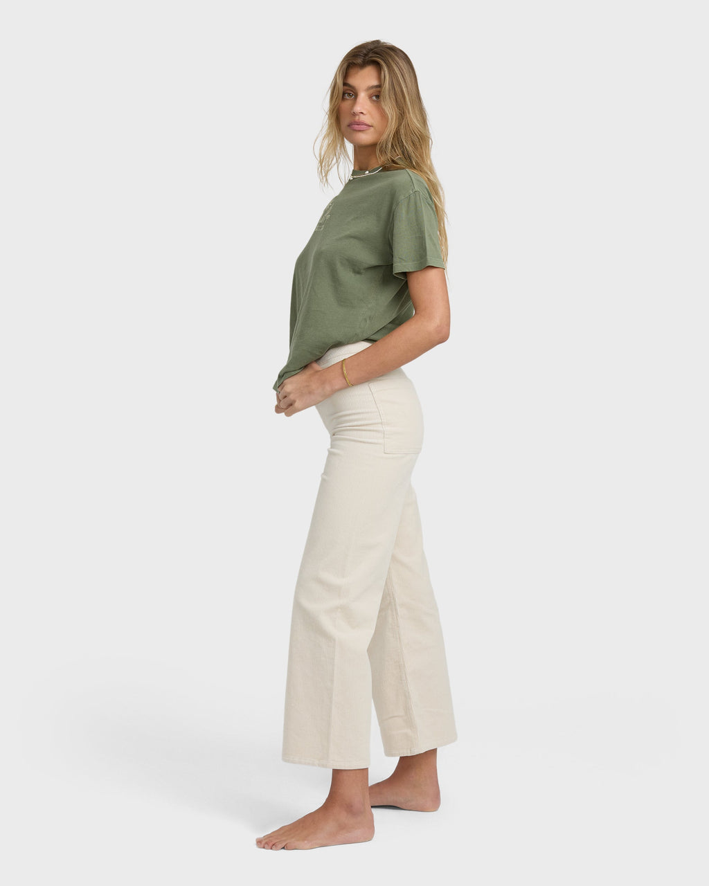 Billabong Free Fall High-Waist Cord Pants - Whitecap