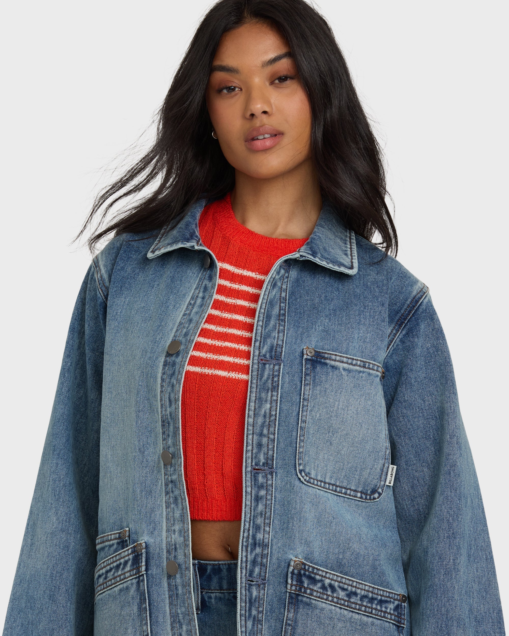 Billabong Denim Chore Coat - Atlantic Deep