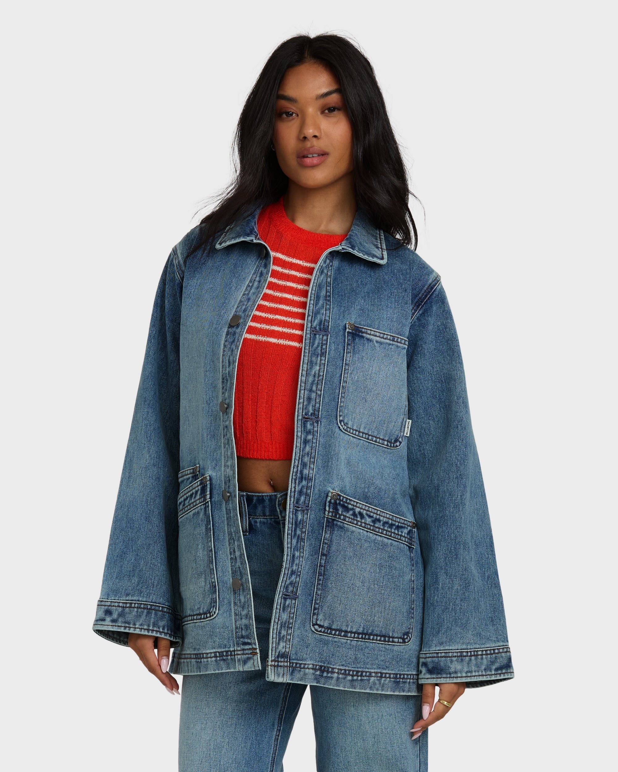 Billabong Denim Chore Coat - Atlantic Deep