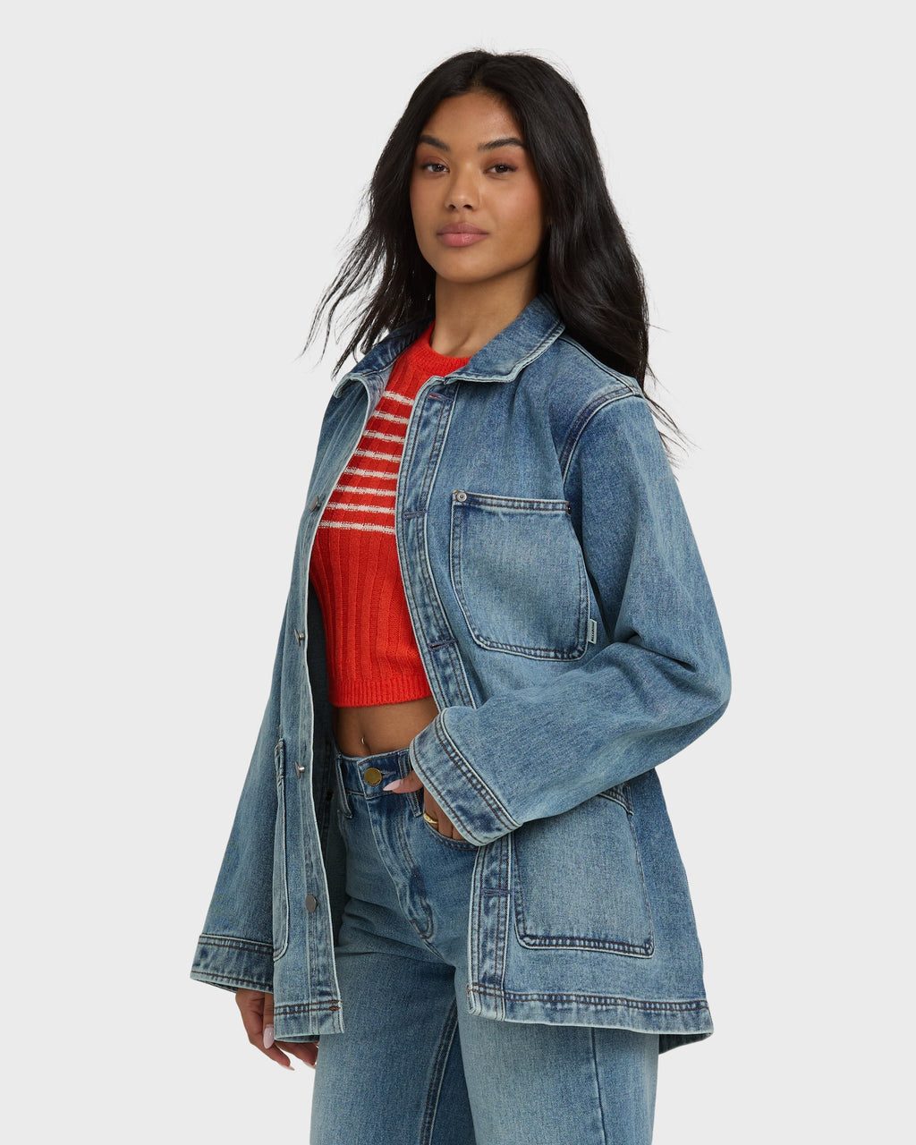 Billabong Denim Chore Coat - Atlantic Deep