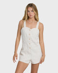 Billabong Misshape Denim Romper - Sea Salt