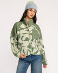 Billabong A/Div Popoyo Snap Up Sherpa Fleece Jacket - Seagrass