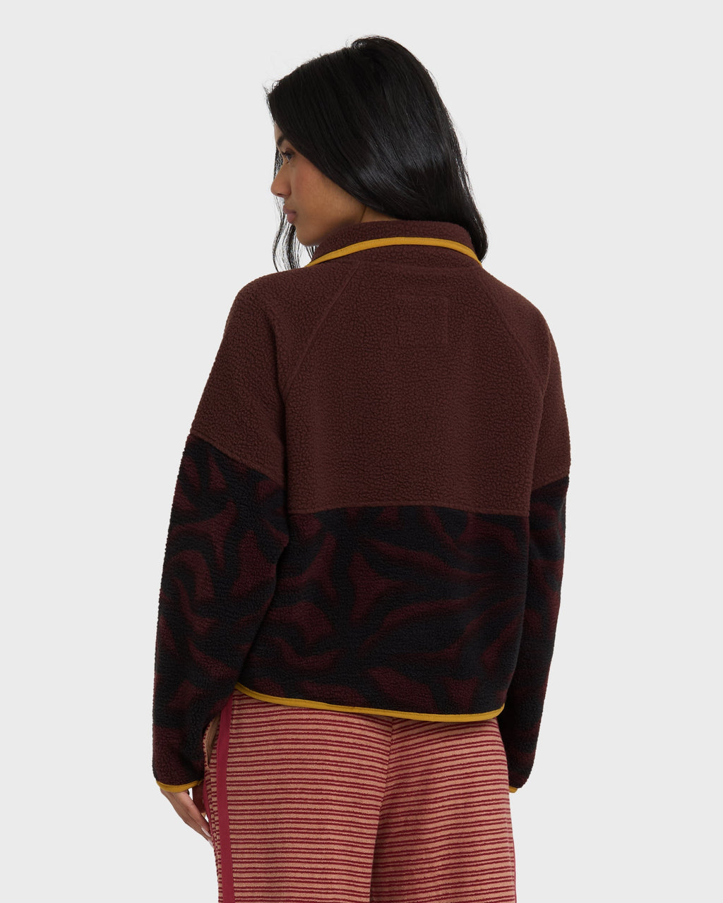 Billabong A/Div Popoyo Snap Up Sherpa Fleece Jacket - Teak
