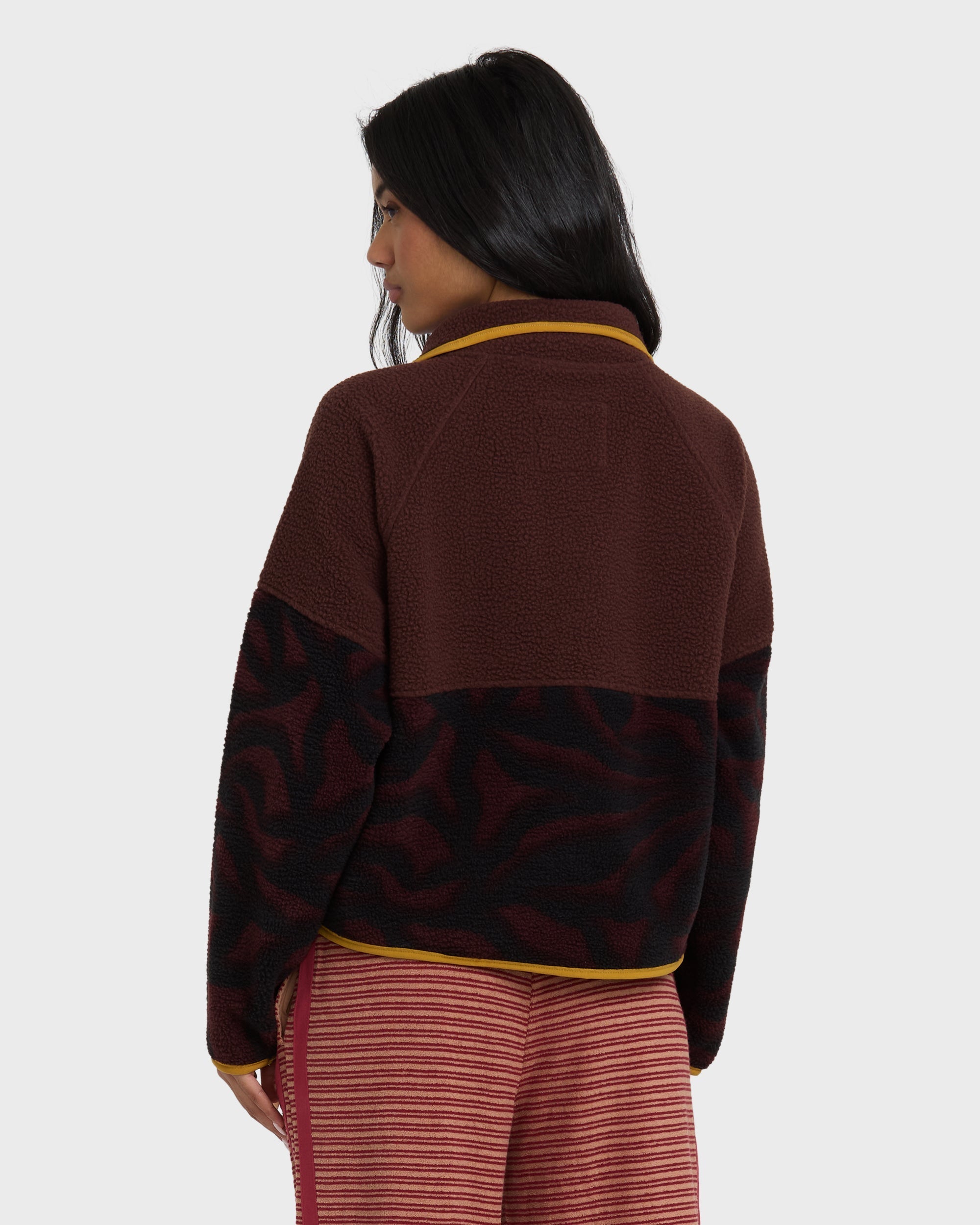 Billabong A/Div Popoyo Snap Up Sherpa Fleece Jacket - Teak