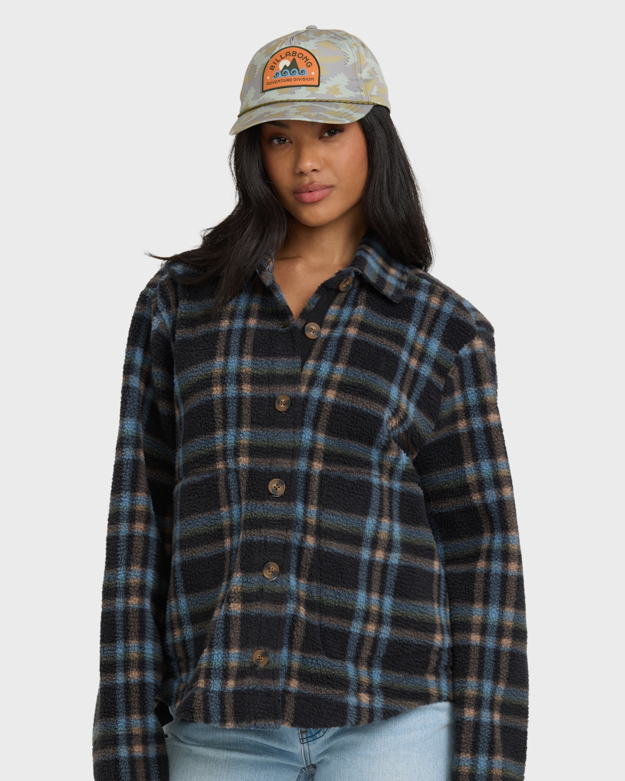 Billabong Breezy Sherpa Shacket - Black Sands