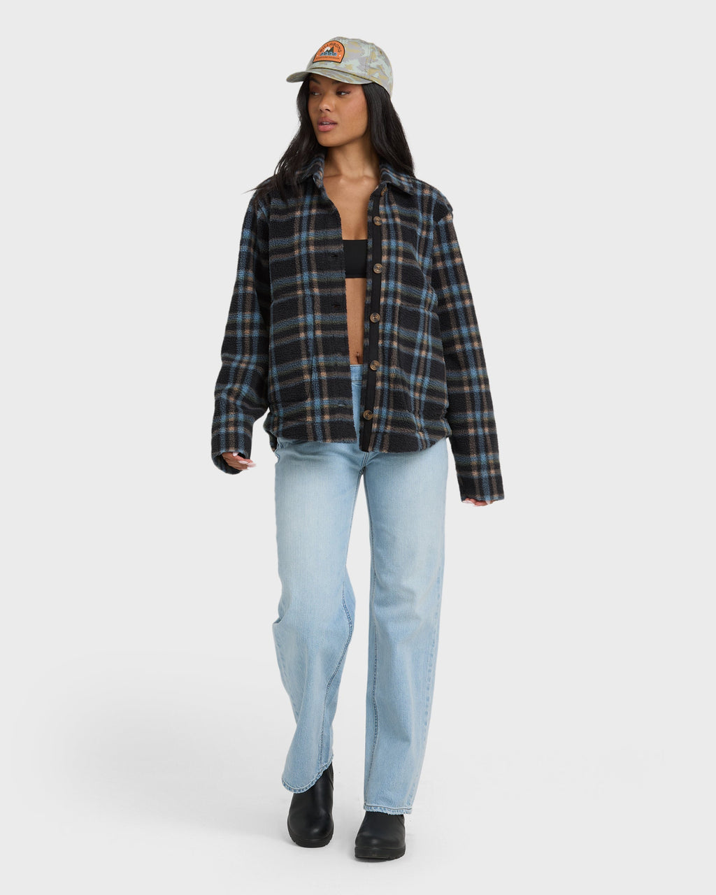 Billabong Breezy Sherpa Shacket - Black Sands