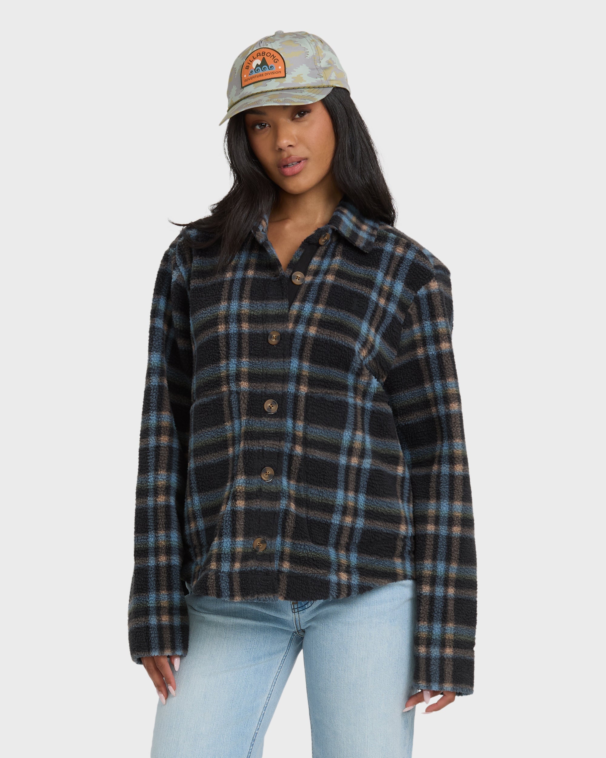 Billabong Breezy Sherpa Shacket - Black Sands