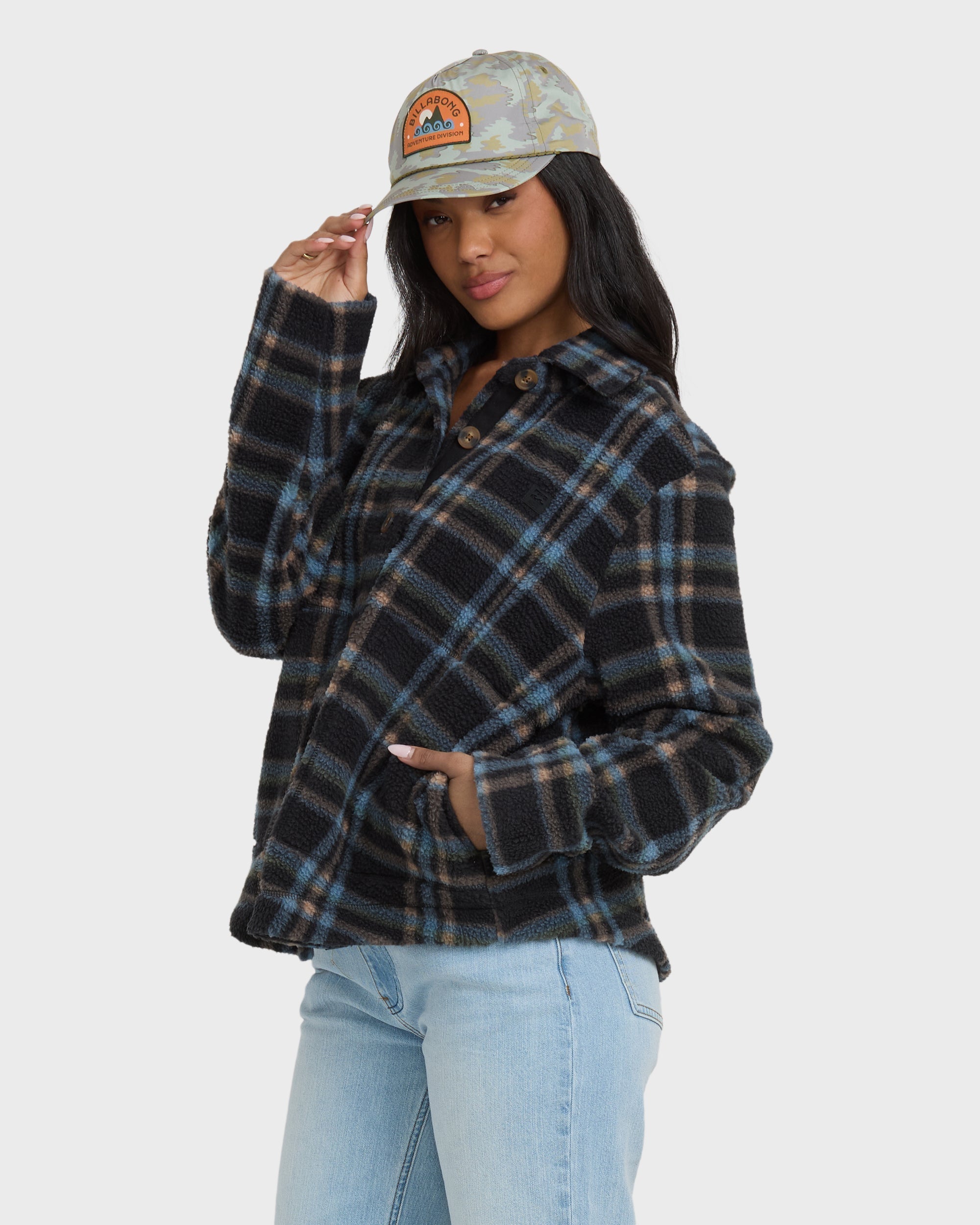 Billabong Breezy Sherpa Shacket - Black Sands