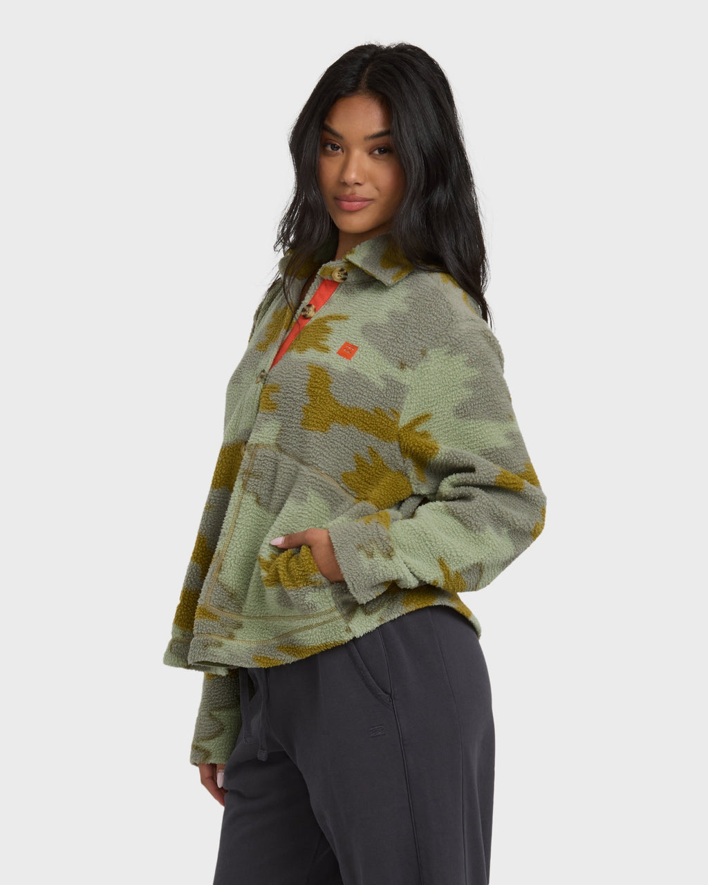Billabong Breezy Sherpa Shacket - Camoflauge
