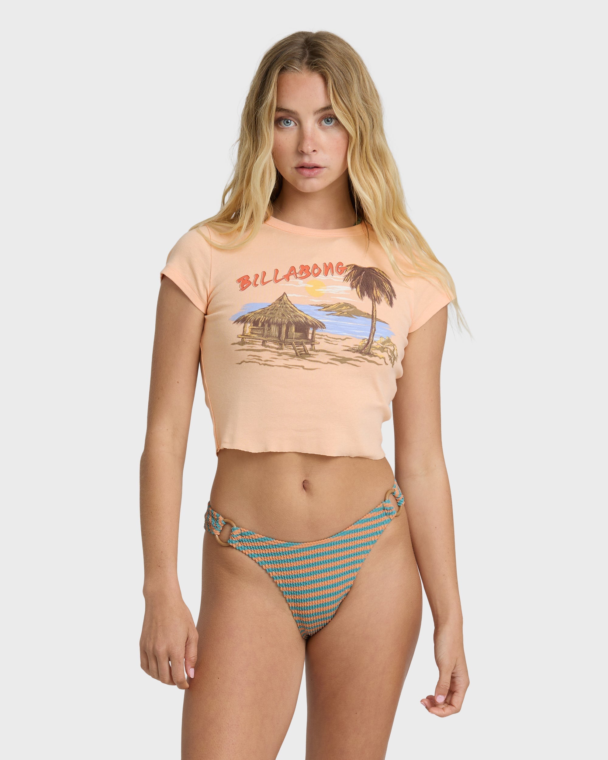 Billabong For The View Short Sleeve T-Shirt - Light Peach