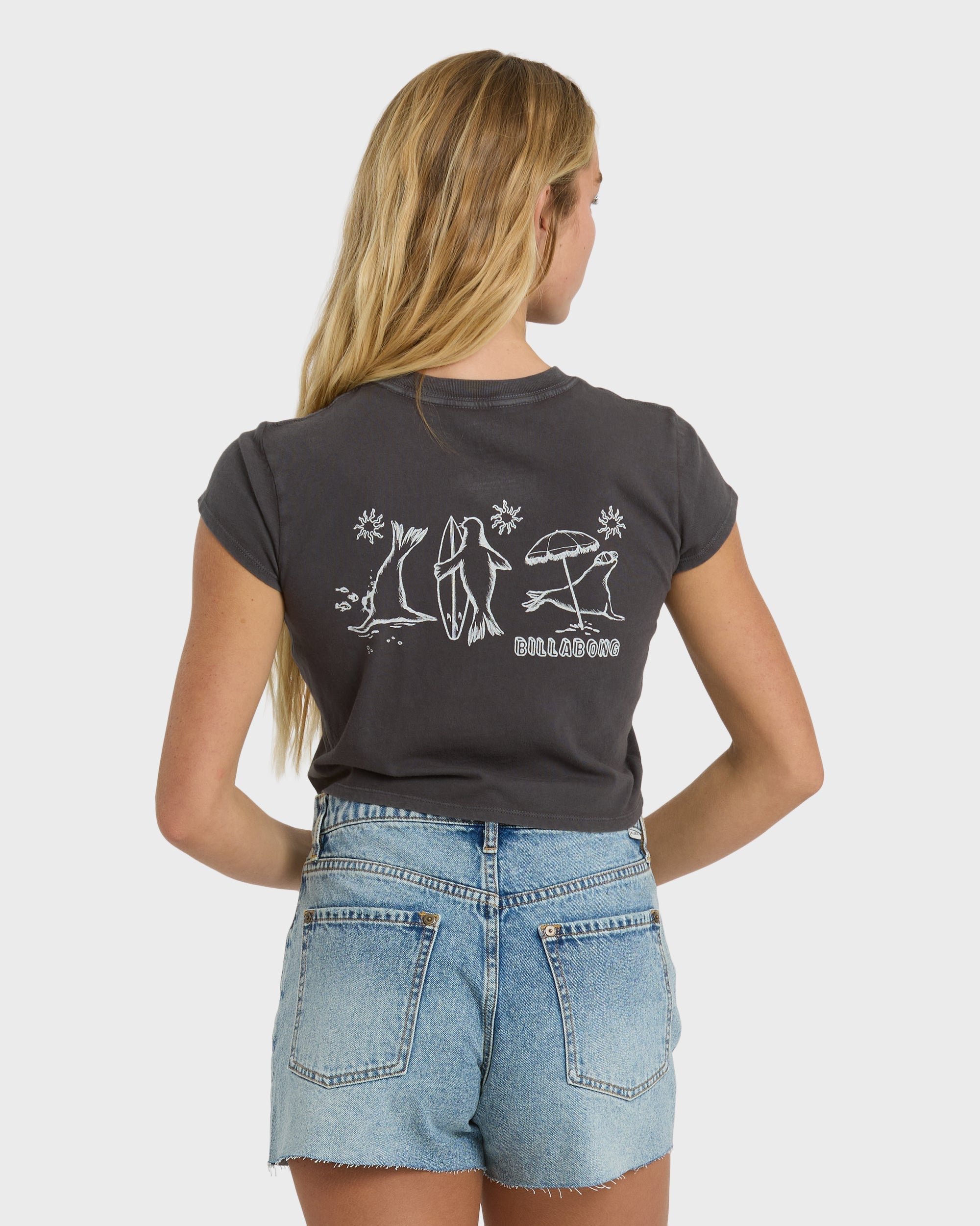 Billabong Morning Fun Time Short Sleeve T-Shirt - Off Black