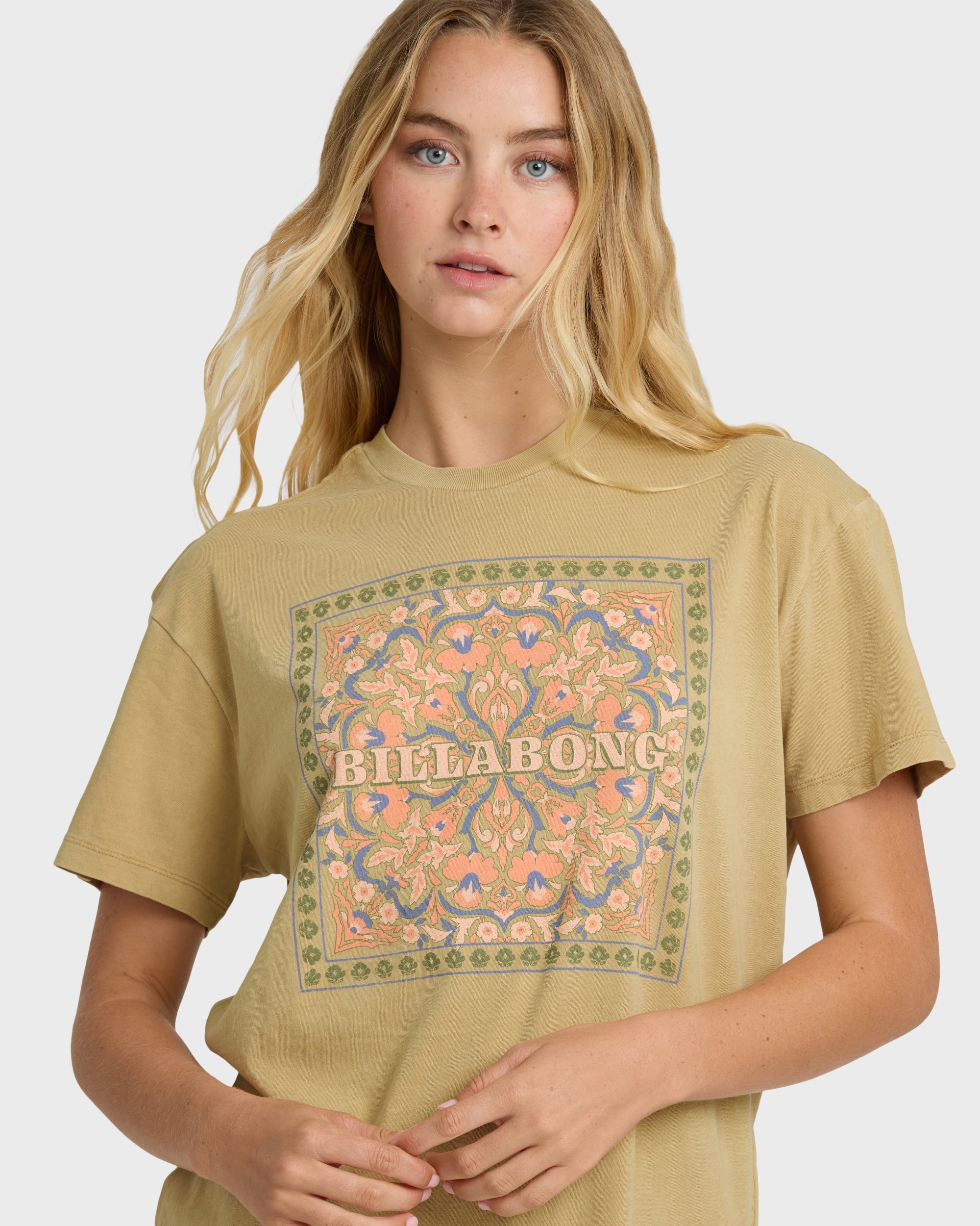 Billabong Flowers Ahead Short Sleeve T-Shirt - Stone