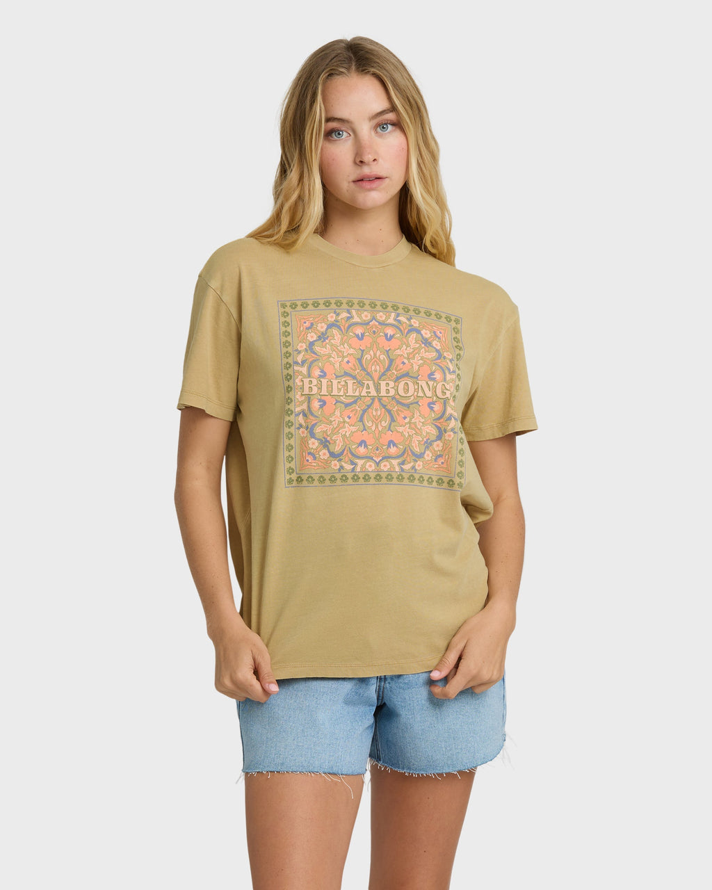 Billabong Flowers Ahead Short Sleeve T-Shirt - Stone