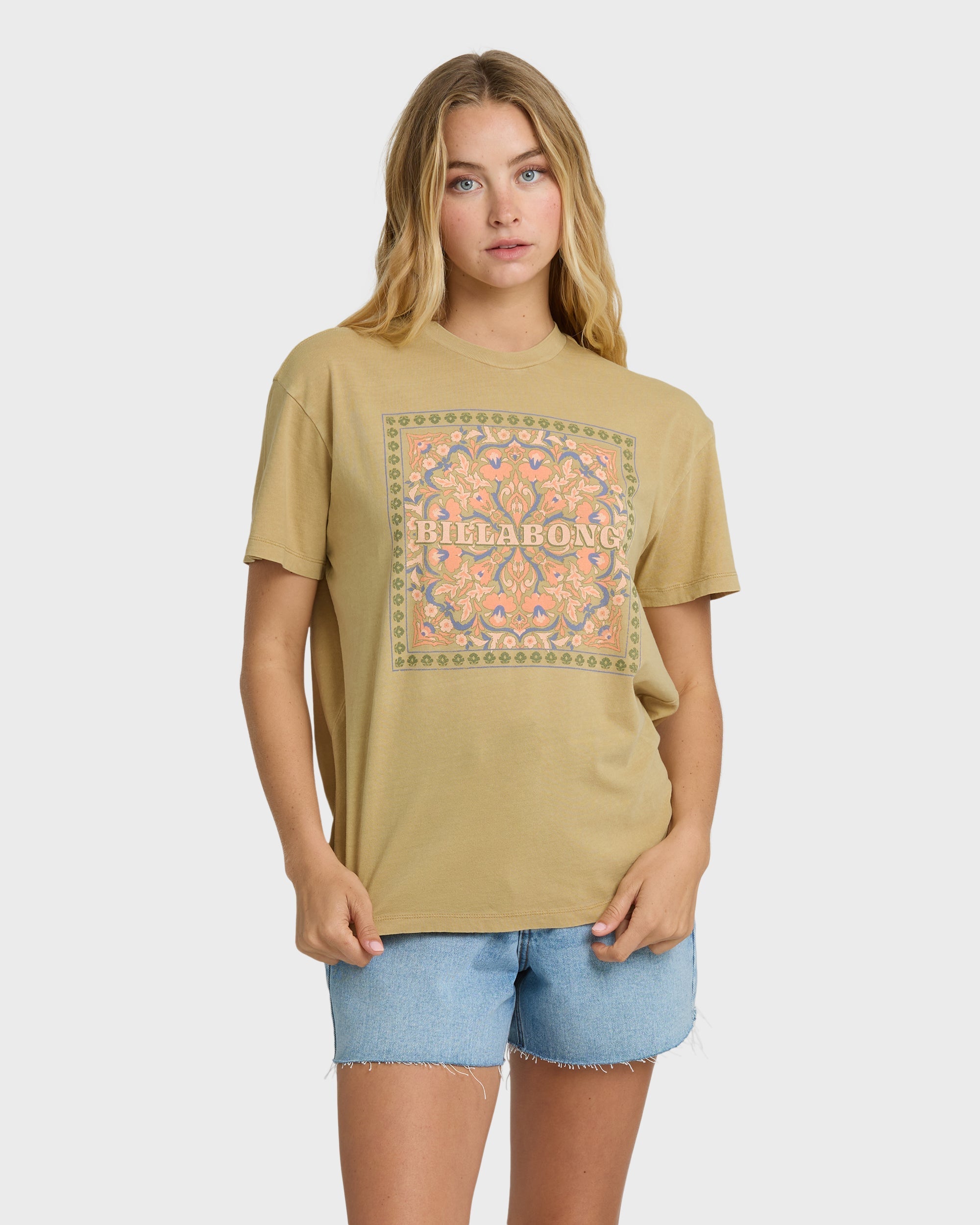 Billabong Flowers Ahead Short Sleeve T-Shirt - Stone