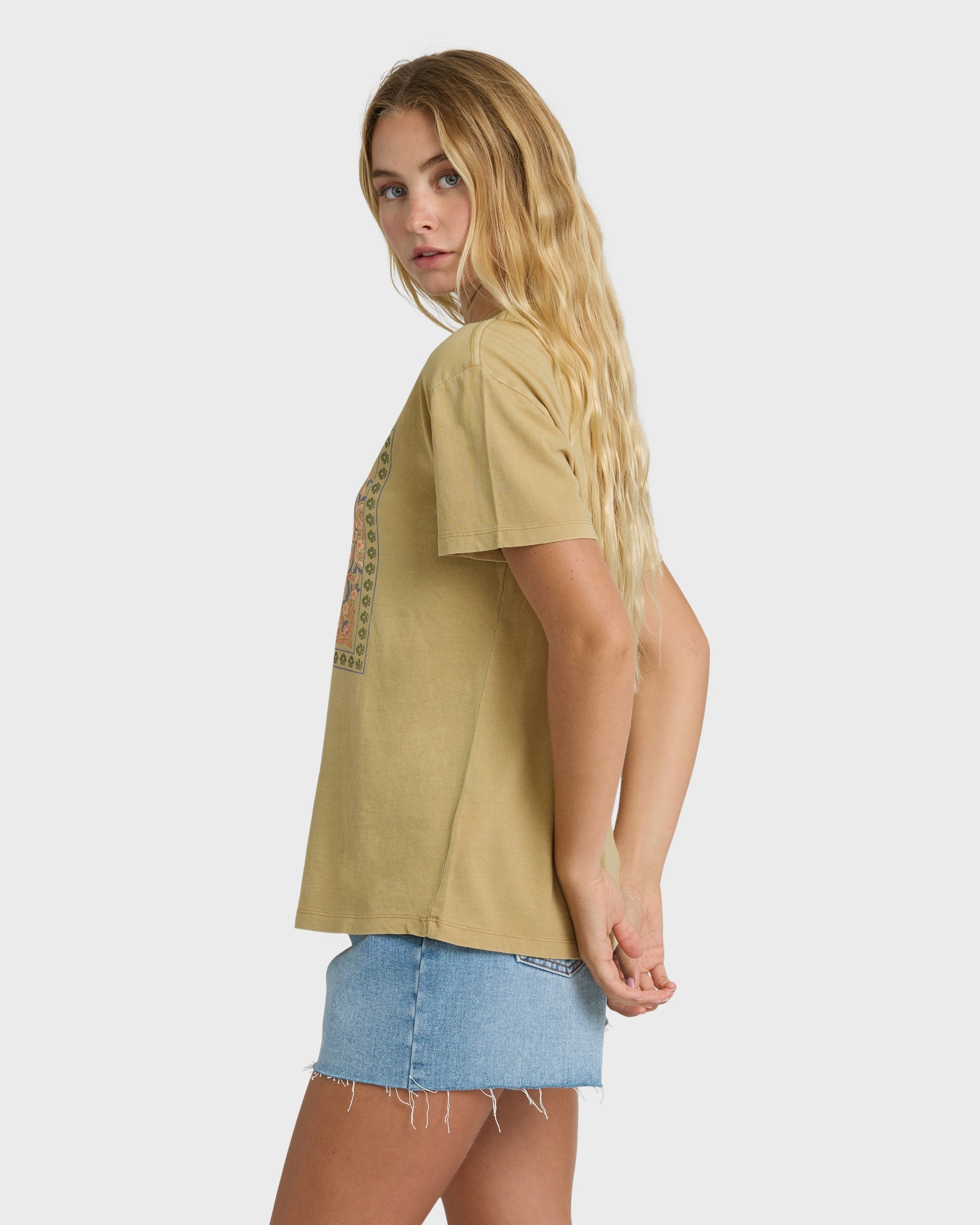 Billabong Flowers Ahead Short Sleeve T-Shirt - Stone