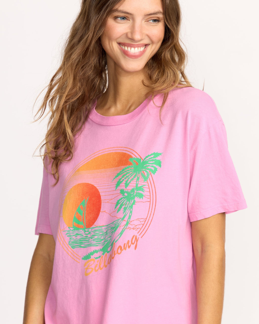 Billabong Bright New Day Tee - Bright Rose