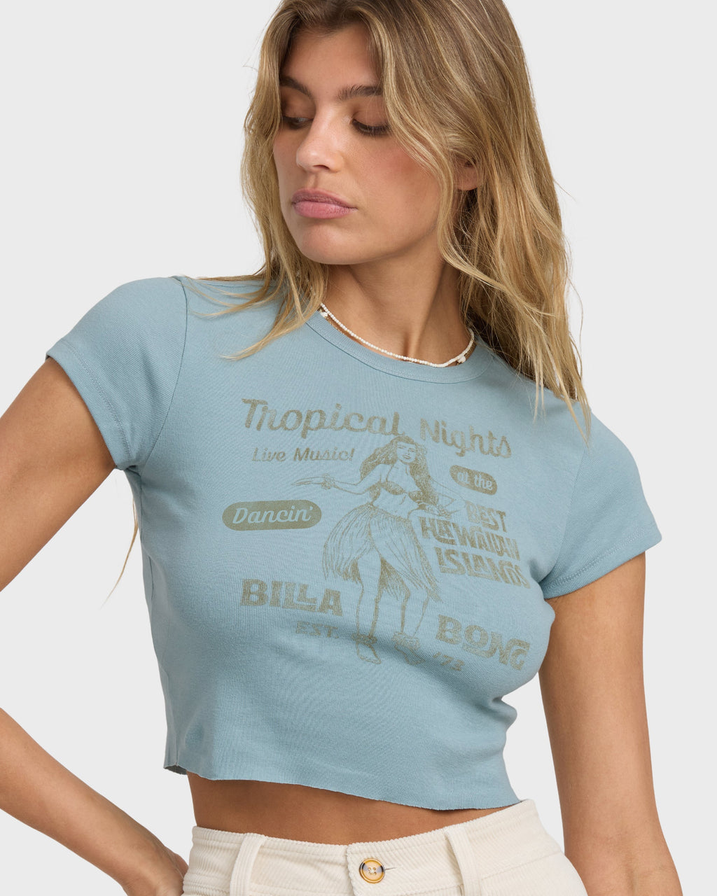 Billabong Pretty Sweet Day Short Sleeve T-Shirt - Mineral Blue