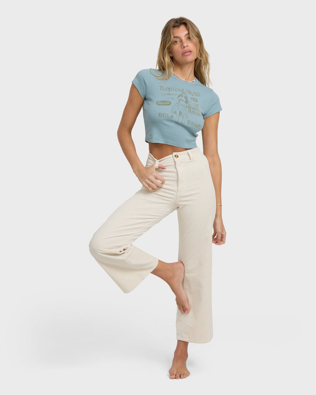Billabong Pretty Sweet Day Short Sleeve T-Shirt - Mineral Blue
