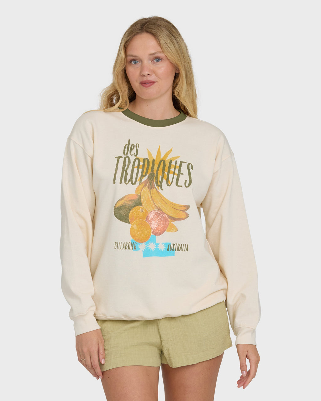 Billabong Freshest Things Crewneck Sweatshirt - White Cap