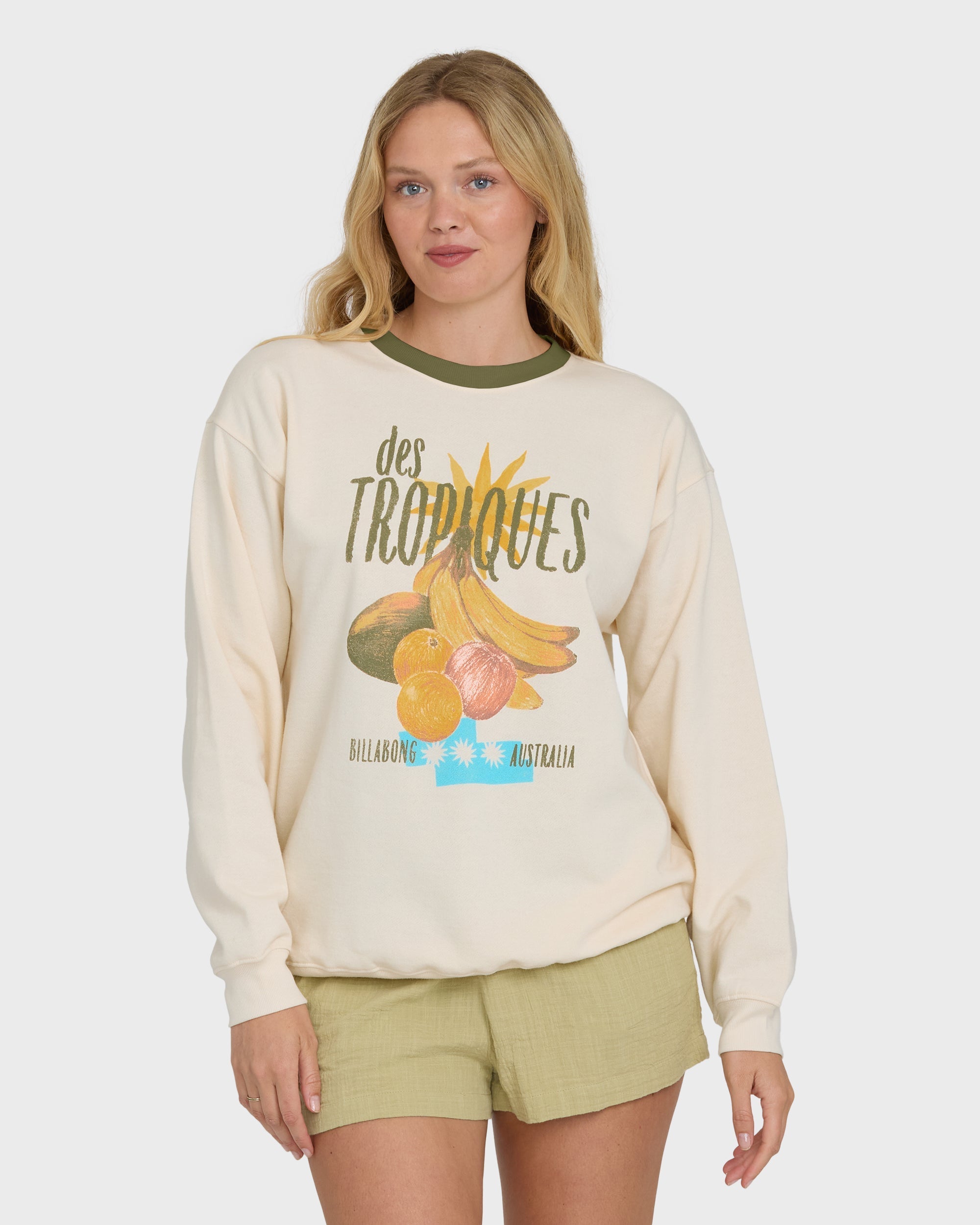 Billabong Freshest Things Crewneck Sweatshirt - White Cap