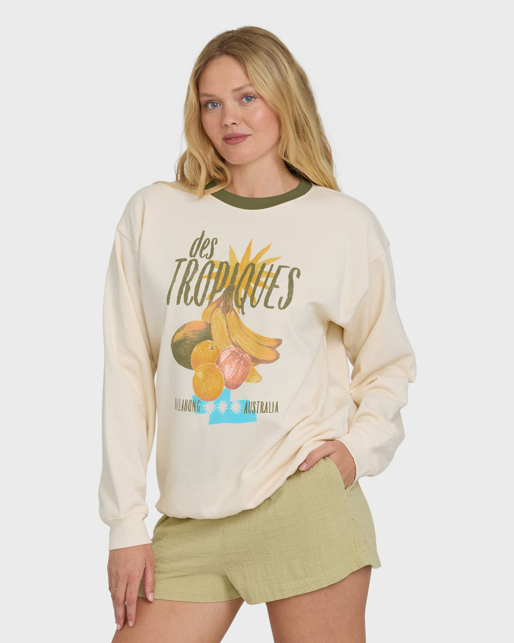 Billabong Freshest Things Crewneck Sweatshirt - White Cap